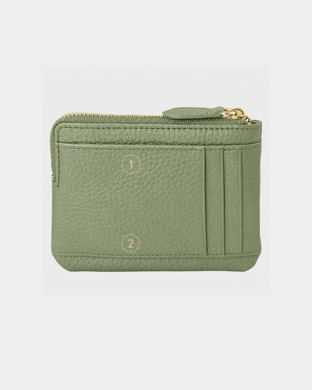 Personalisierung ALESSIA Geldbörse S 3+2CS sage green