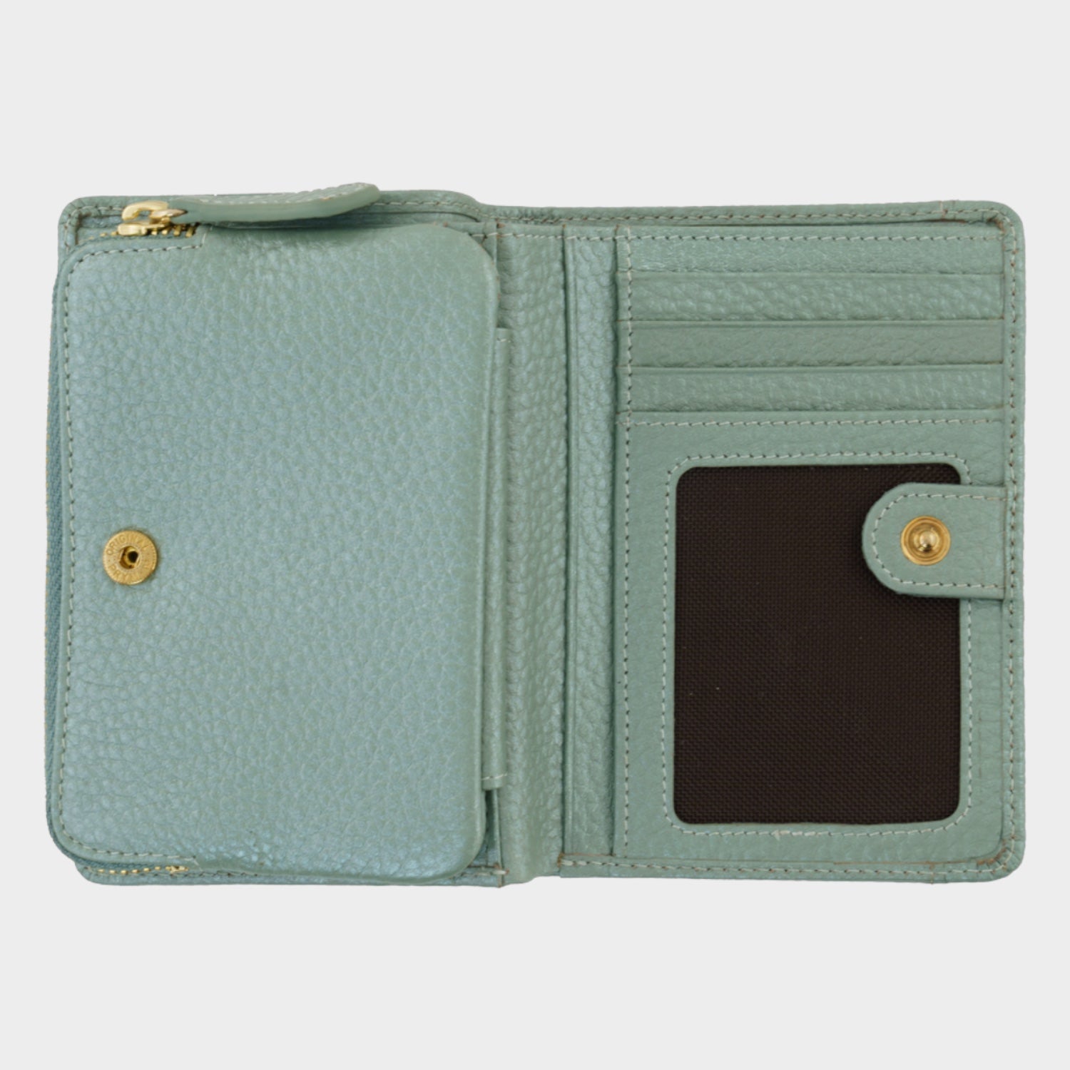 Innenansicht ALESSIA Mini Geldbörse 8CS pale green