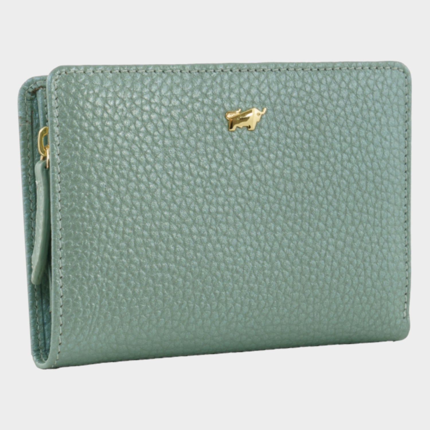 Schraegansicht ALESSIA Mini Geldbörse 8CS pale green