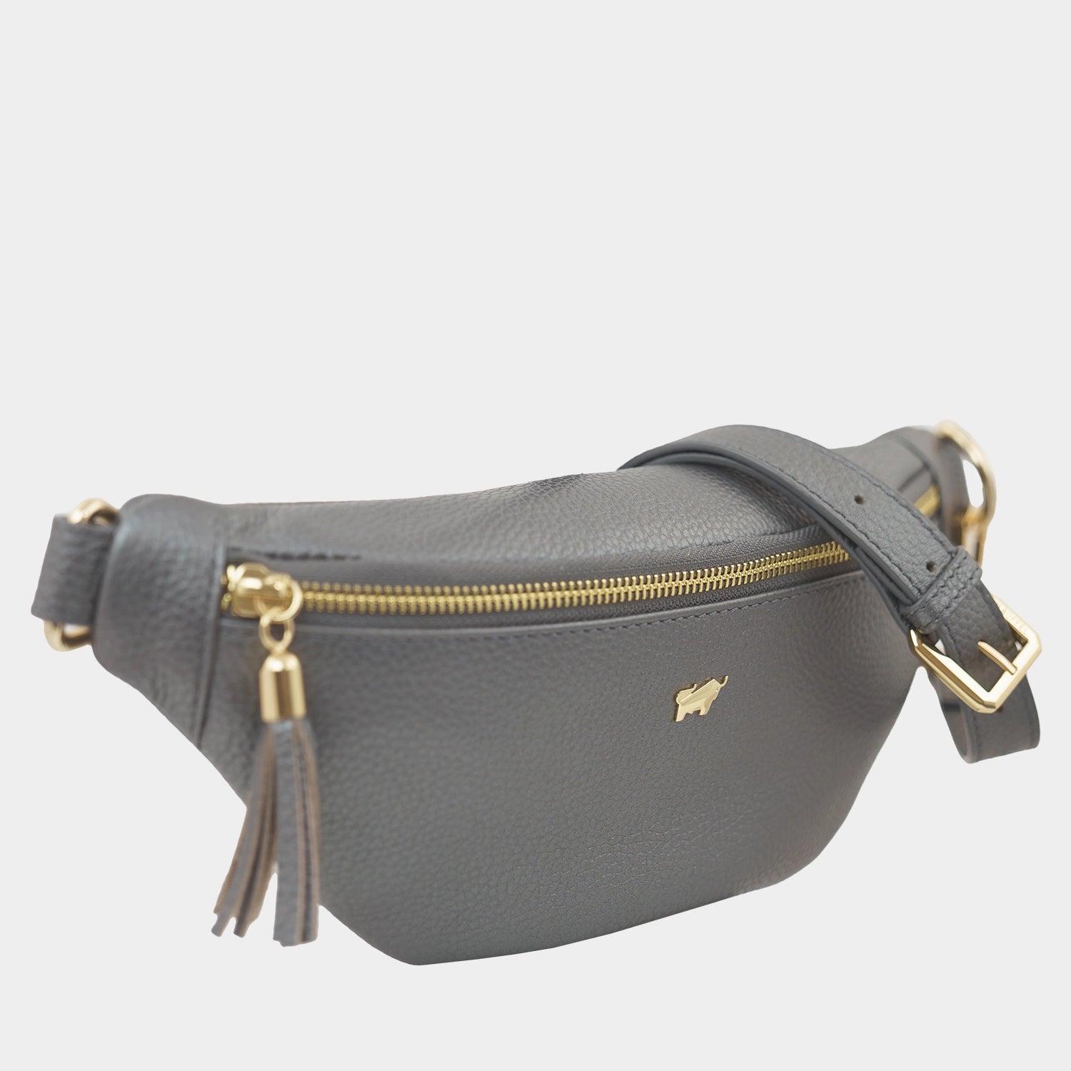 Schrägansicht ALESSIA Gürteltasche dark grey
