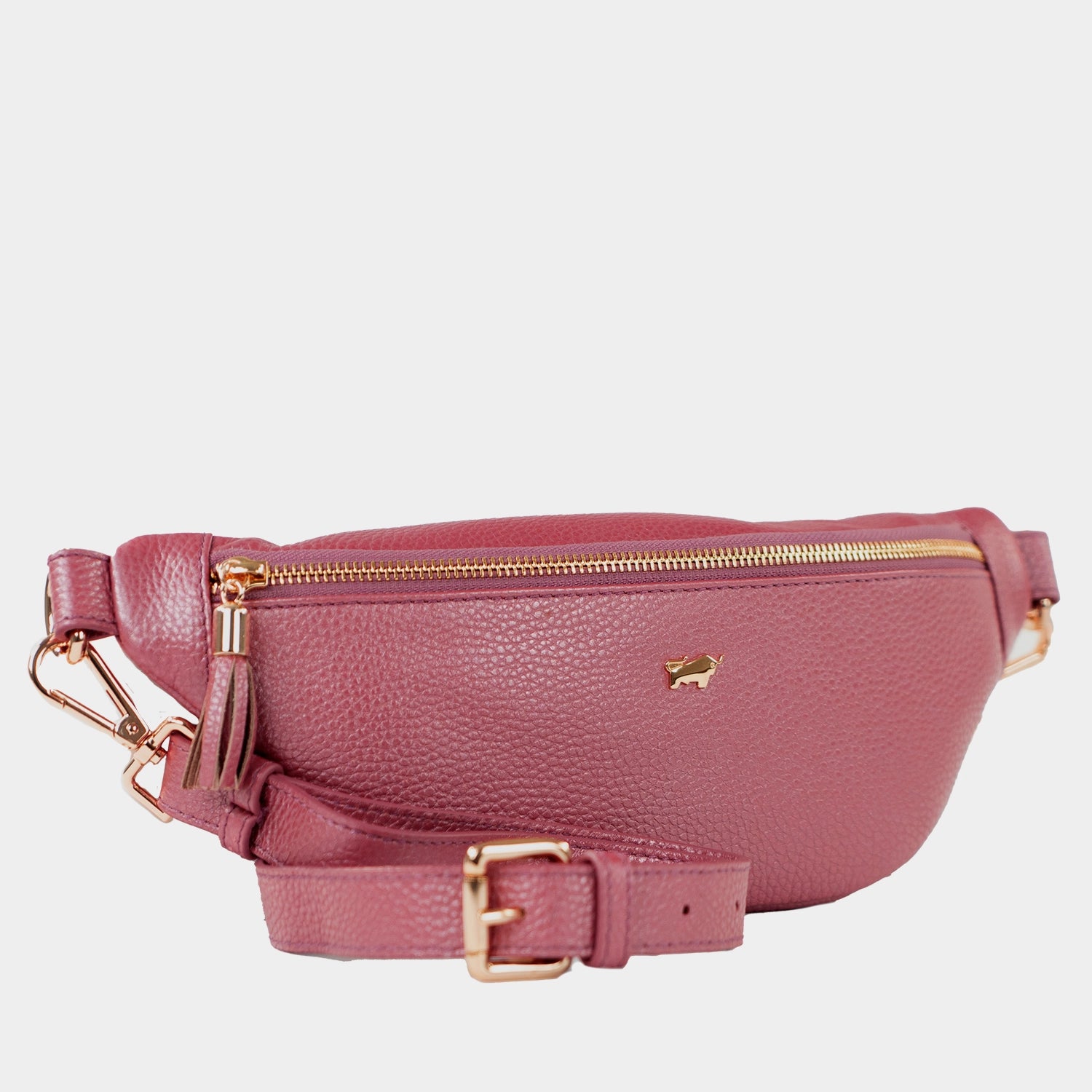 Schraegansicht ALESSIA Gürteltasche brown rose