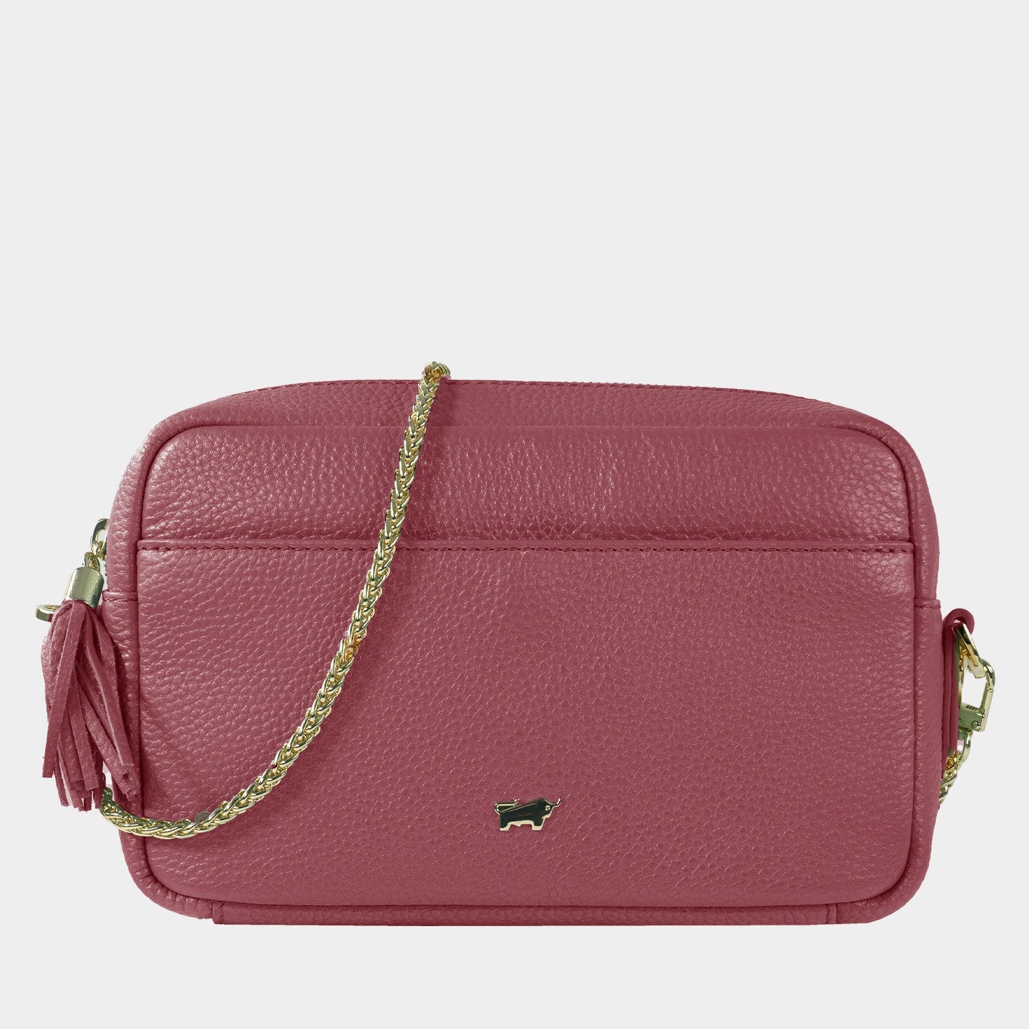 Frontansicht ALESSIA Camera Bag with Chain brown rose