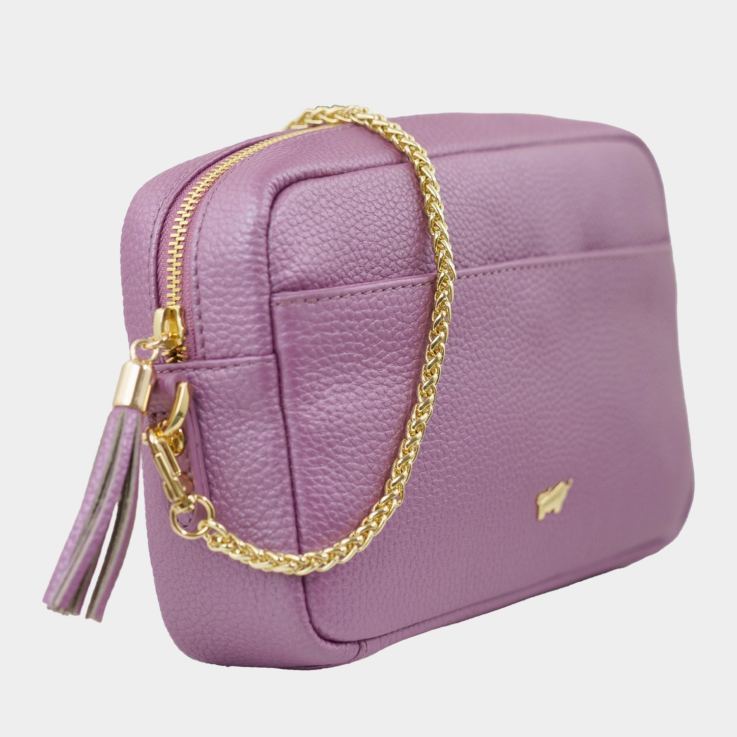 Schrägansicht ALESSIA Camera Bag with Chain purple heather