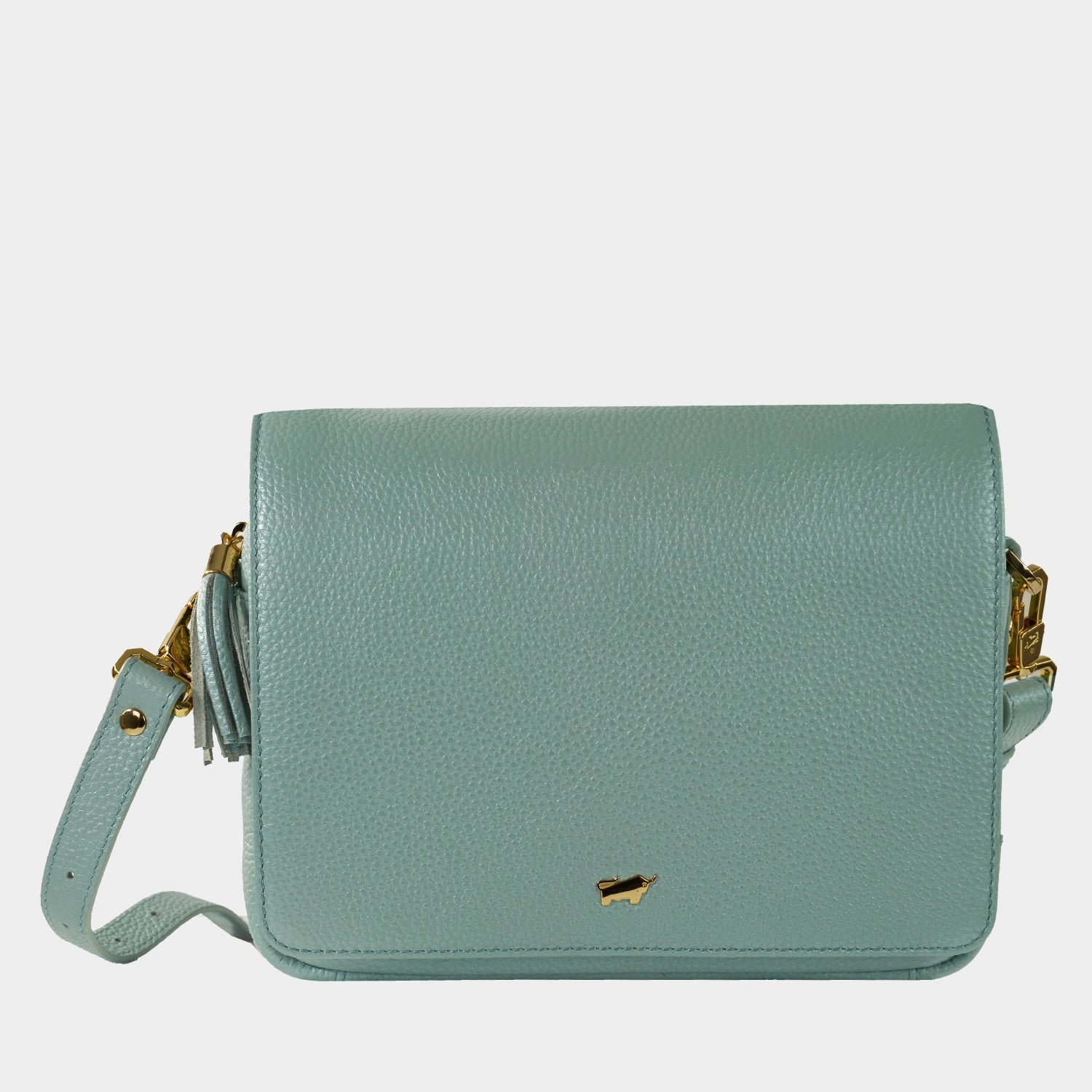 Frontansicht ALESSIA Umhängetasche Flap pale green
