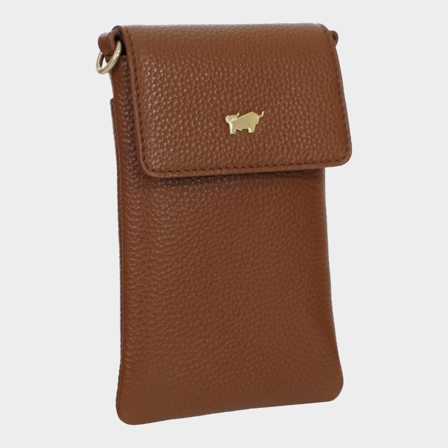 Schrägansicht HANNA Phone Pouch saddle brown