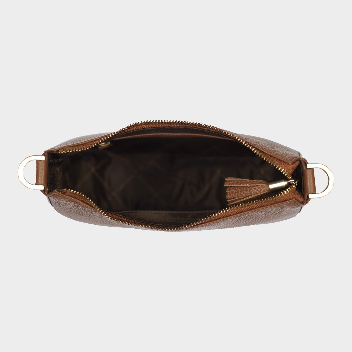 Innenansicht HANNA Mini Bag saddle brown