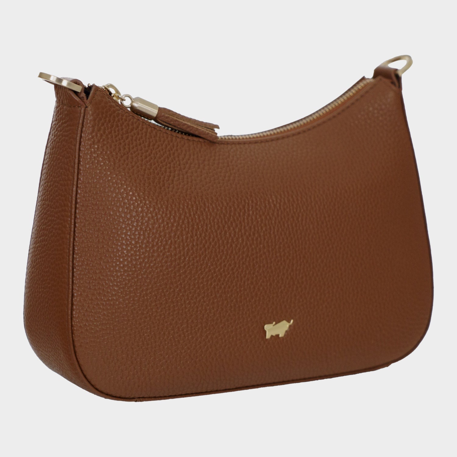 Schrägansicht HANNA Mini Bag saddle brown