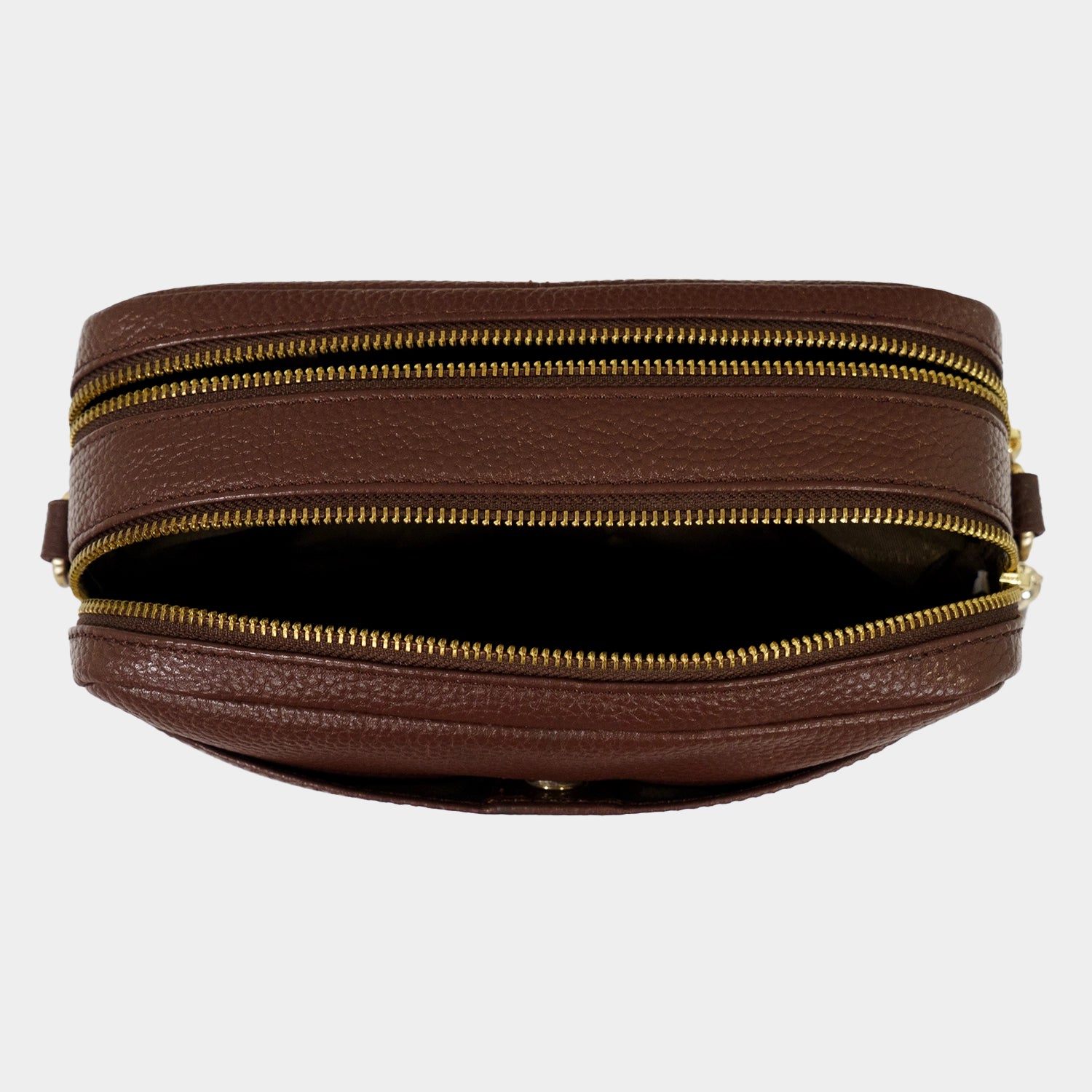 Innenansicht HANNA Umhängetasche Box dark brown