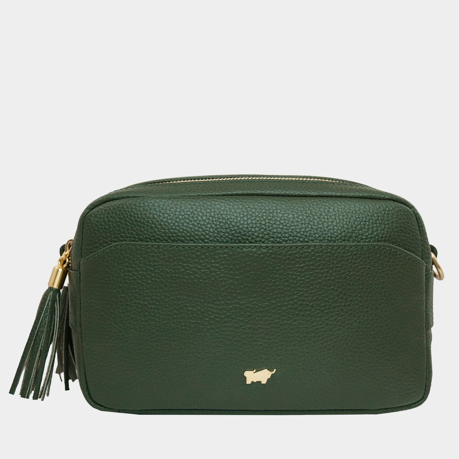 Frontansicht HANNA Umhängetasche box loden green