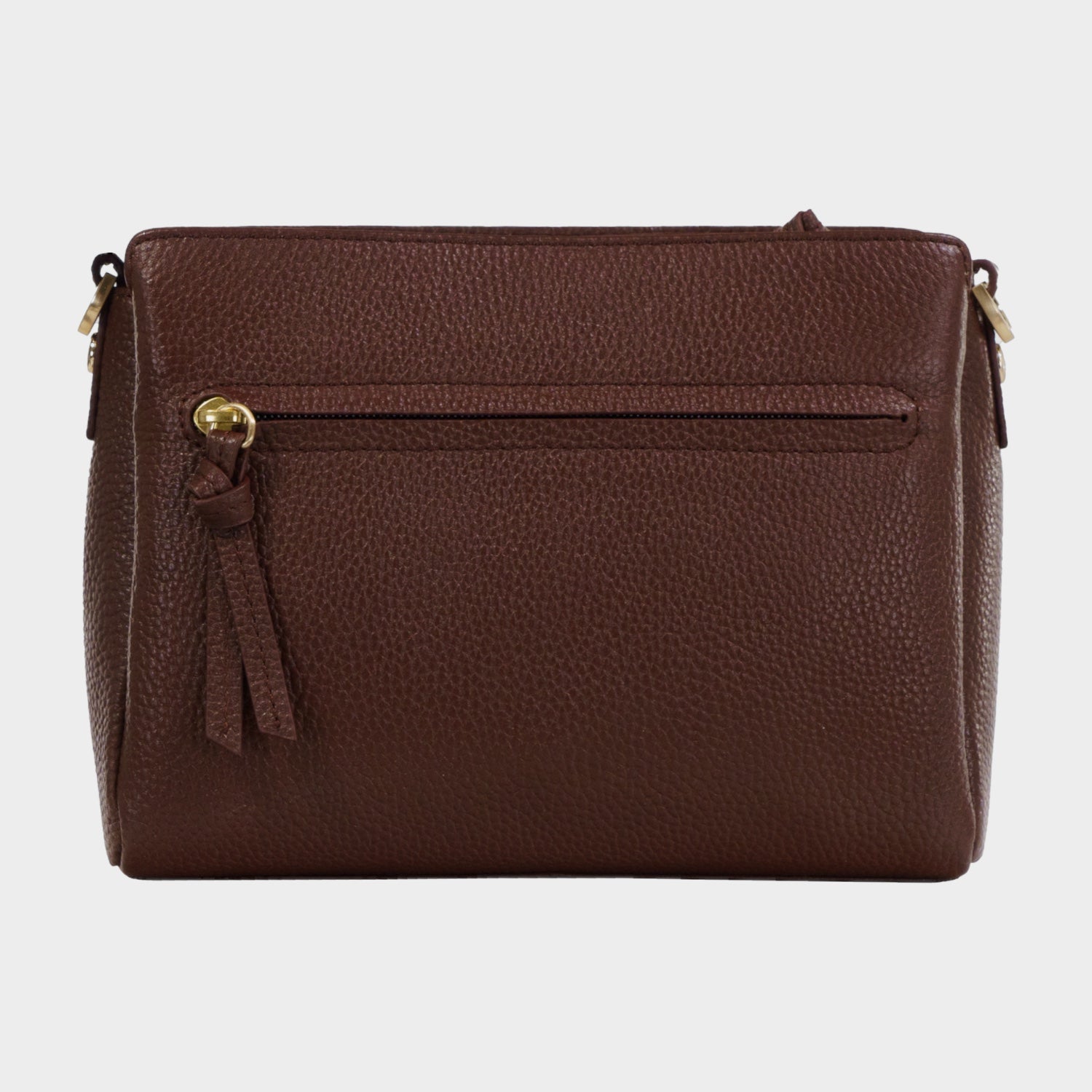 Rückansicht HANNA Umhängetasche RV dark brown
