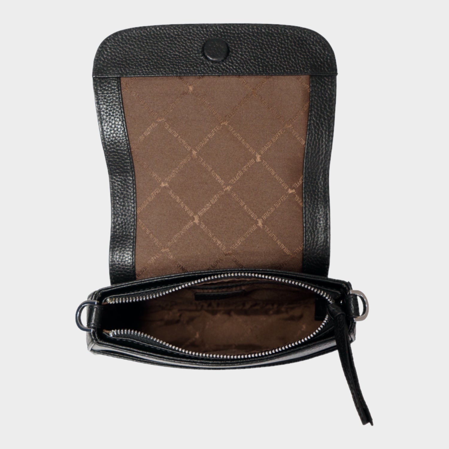 Innenansicht HANNA Flap Bag XS schwarz