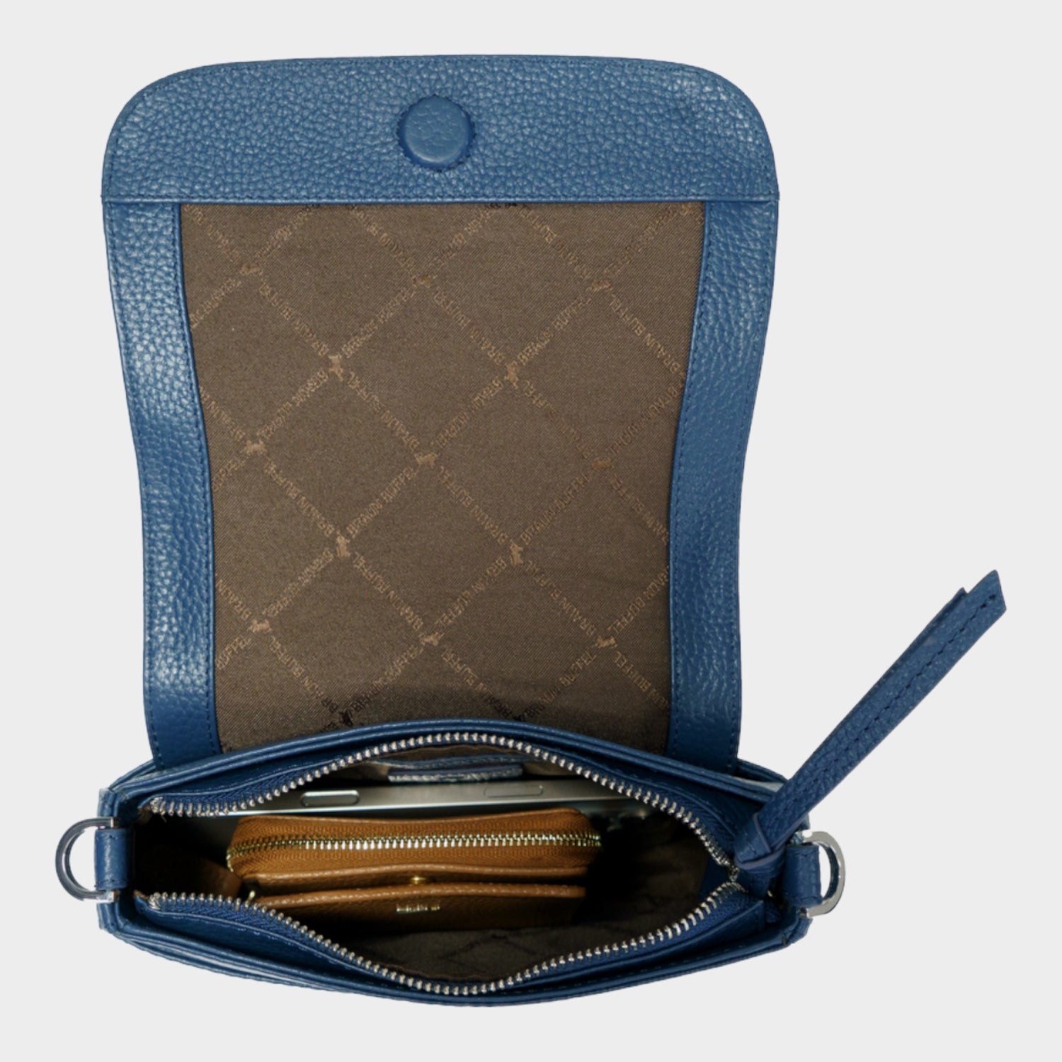 Innenansicht HANNA Flap Bag XS blue sapphire