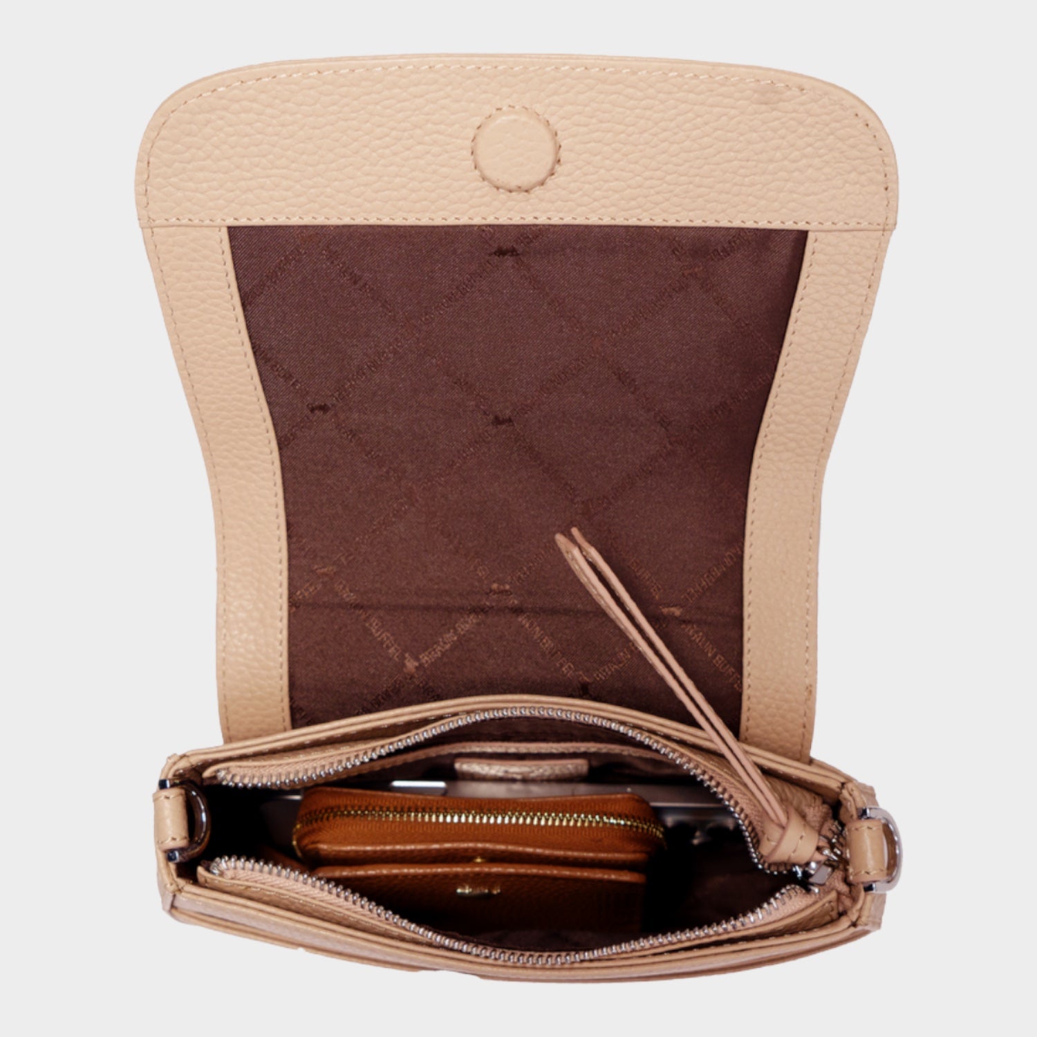 Innenansicht HANNA Flap Bag XS creme