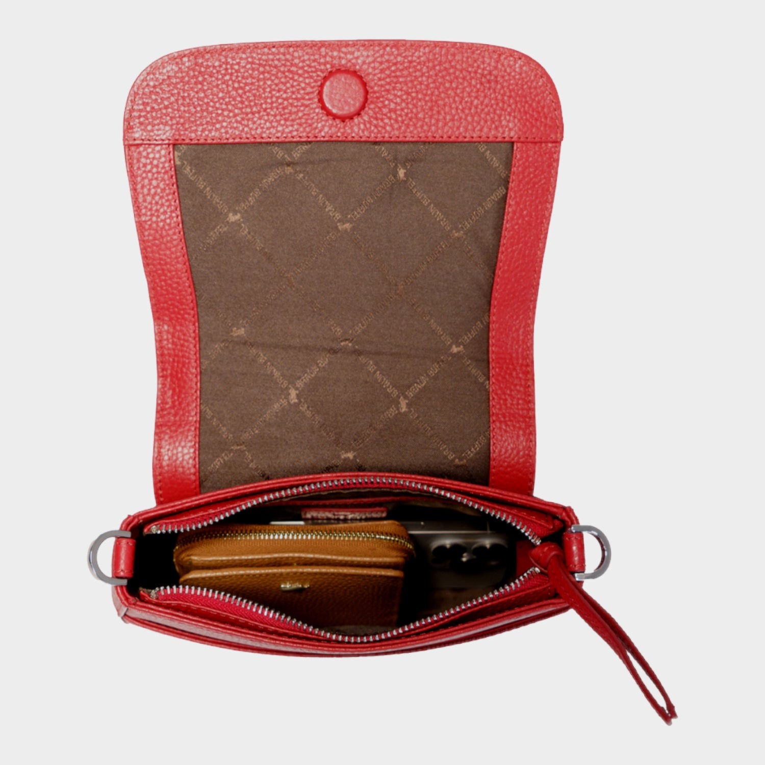 Innenansicht HANNA Flap Bag XS red