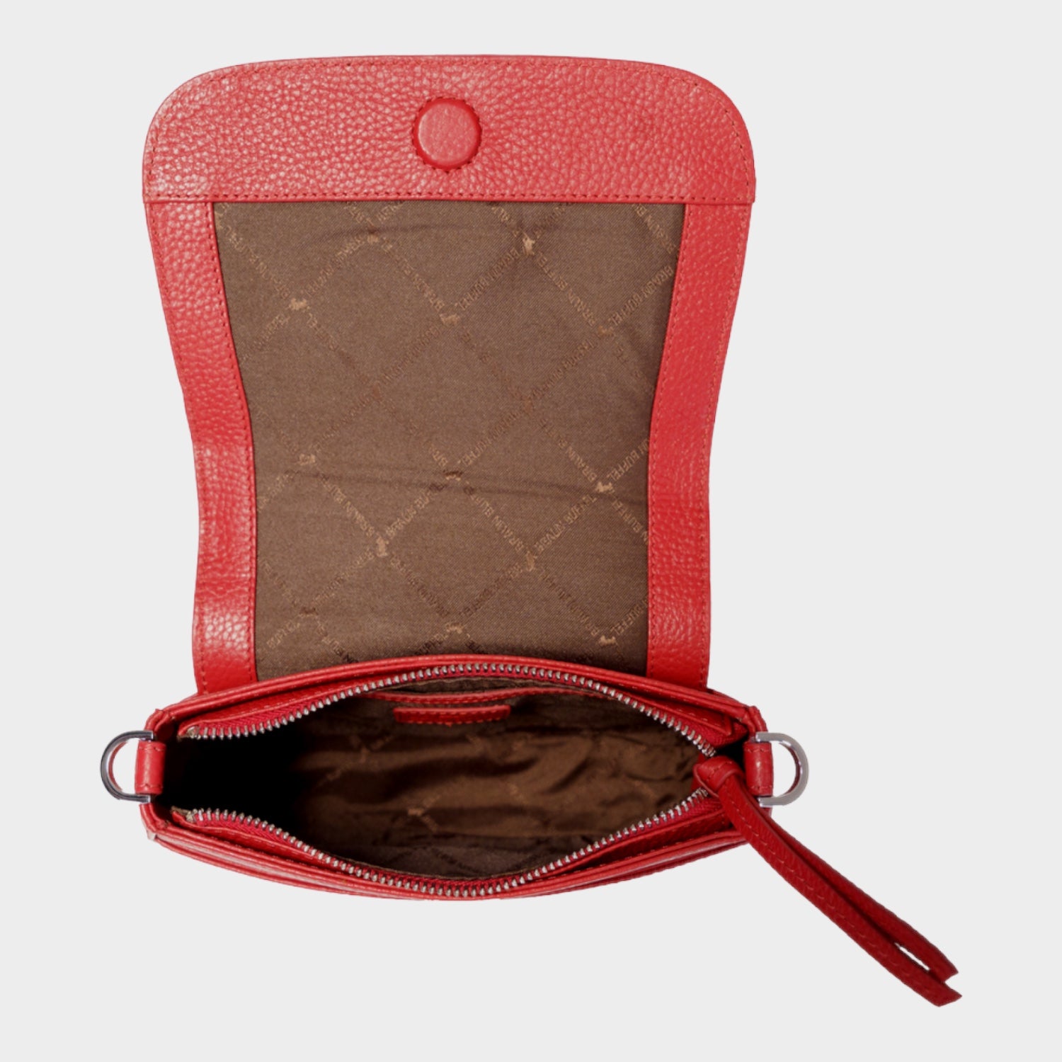 Innenansicht HANNA Flap Bag XS red
