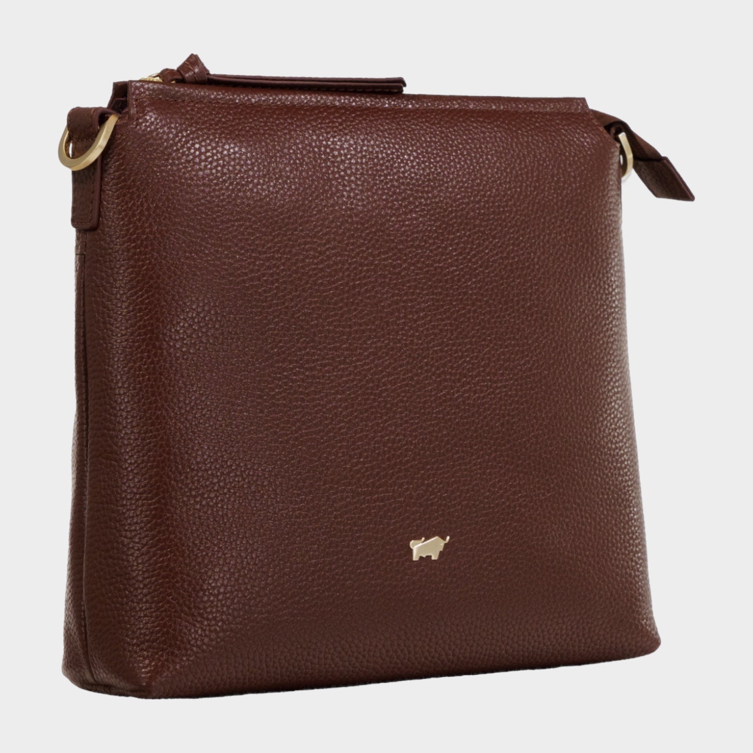Schrägansicht HANNA Umhängetasche M dark brown