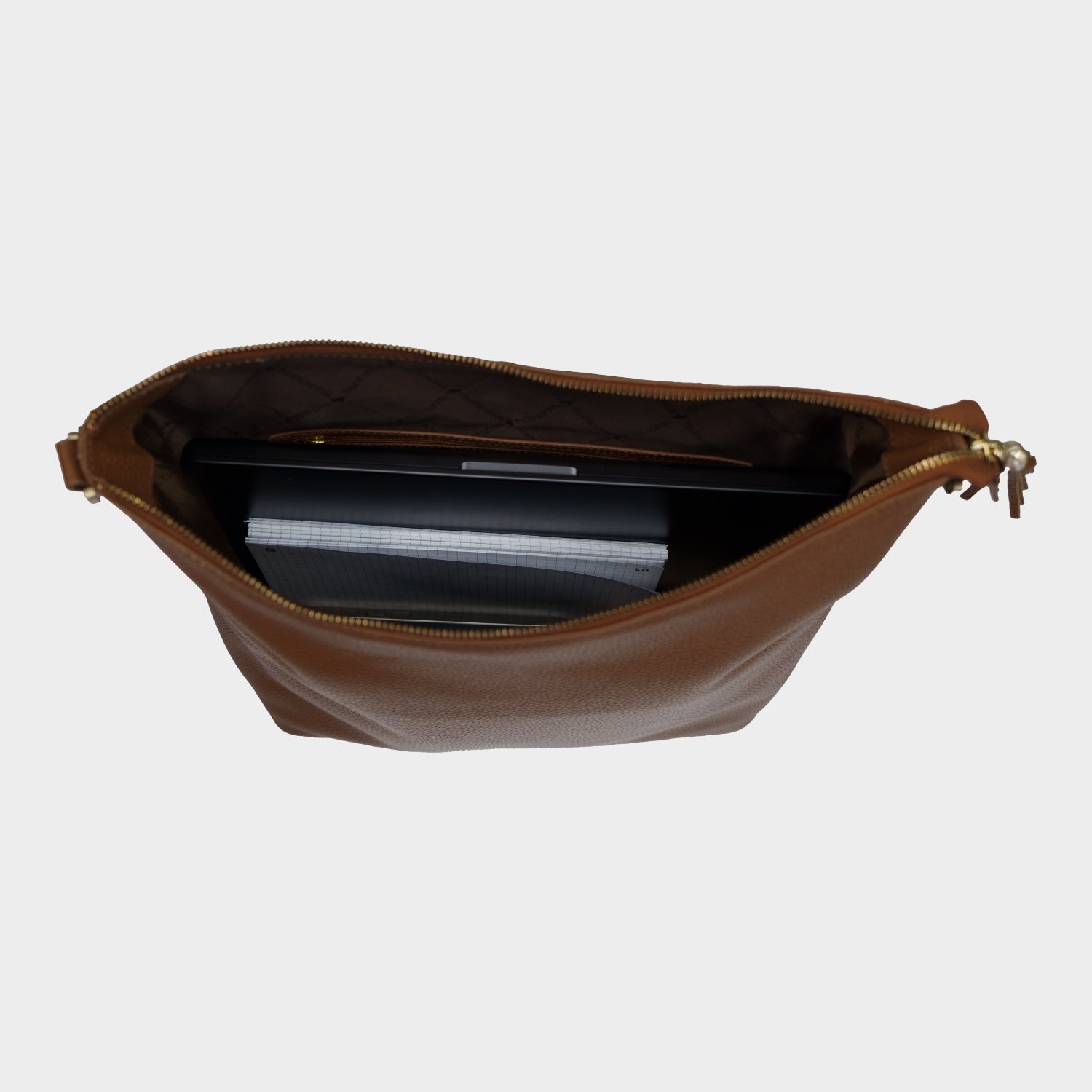 HANNA Hobo Bag M saddle brown