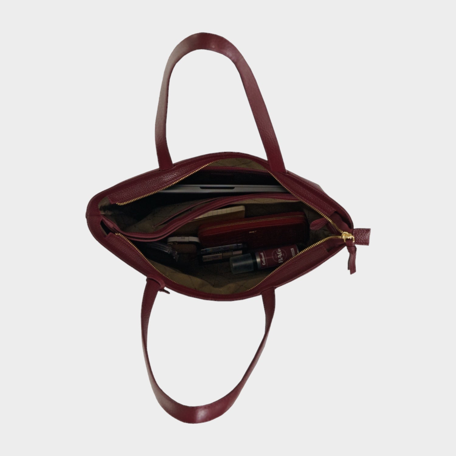 Innenansicht HANNA Shopper dark wine