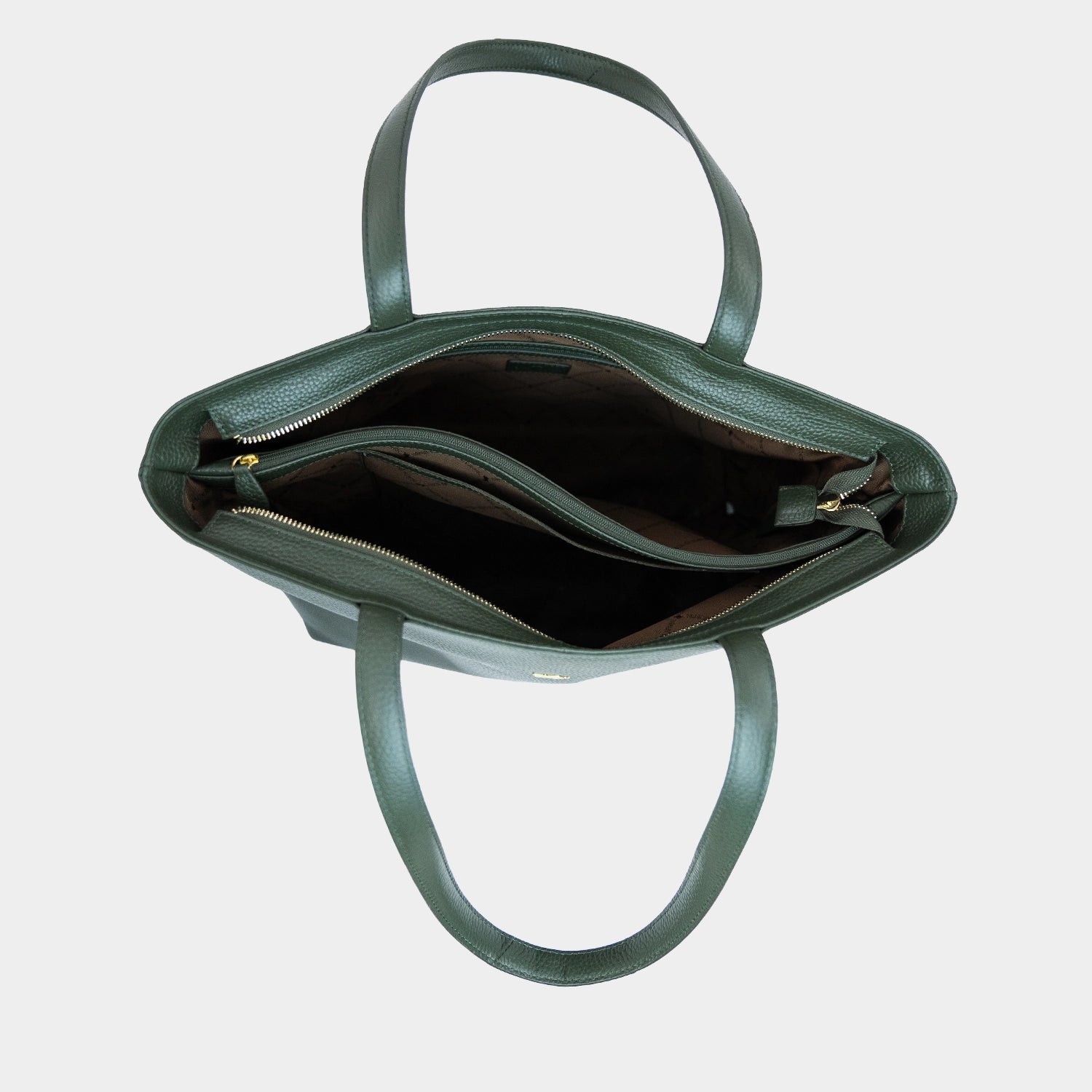 Innenansicht HANNA Shopper loden green