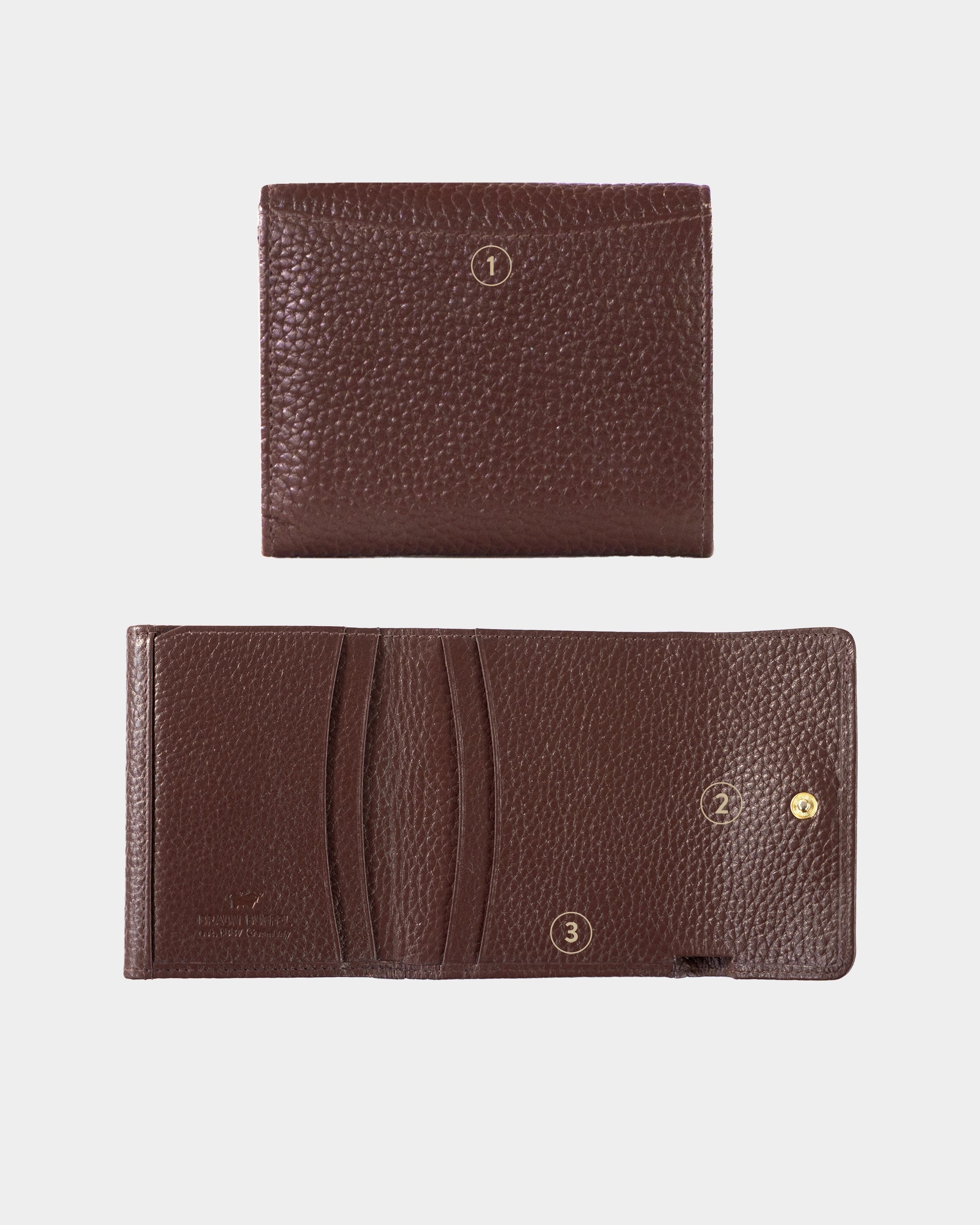 Personalisierung HANNA RFID Geldbörse 5CS dark brown