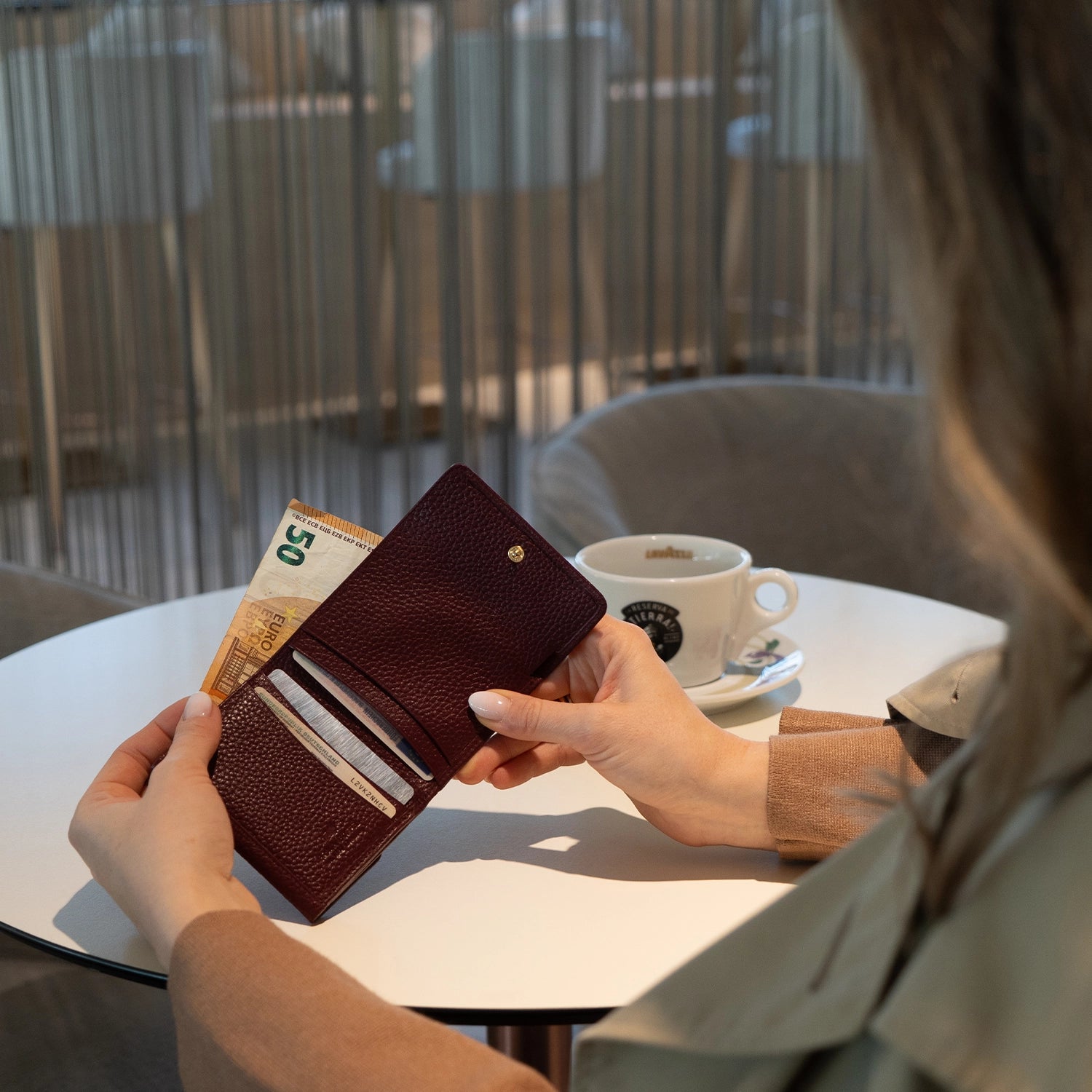 Keyfeature HANNA RFID Geldbörse 5CS dark brown