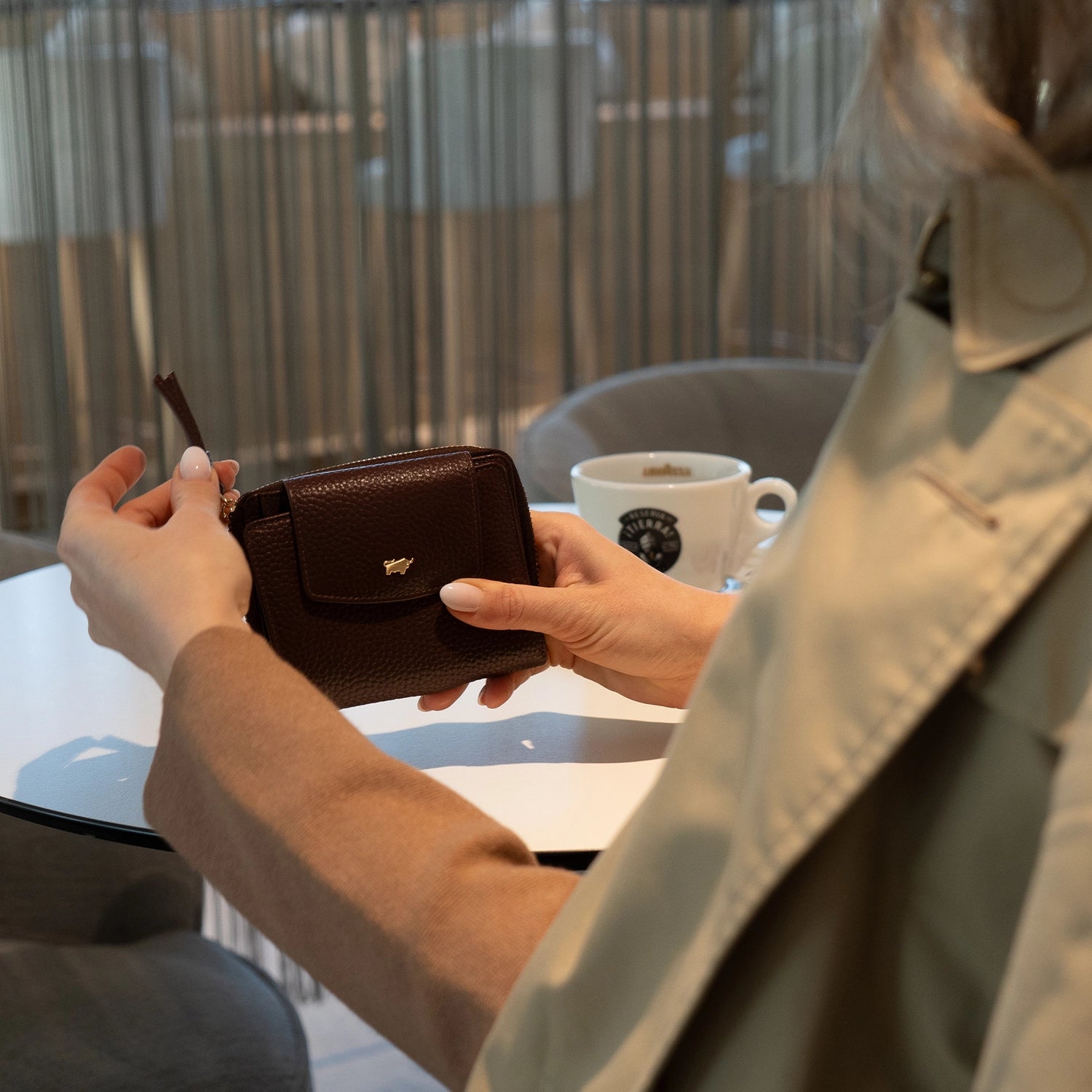 Keyfeature HANNA RFID RV Geldbörse M 8CS dark brown