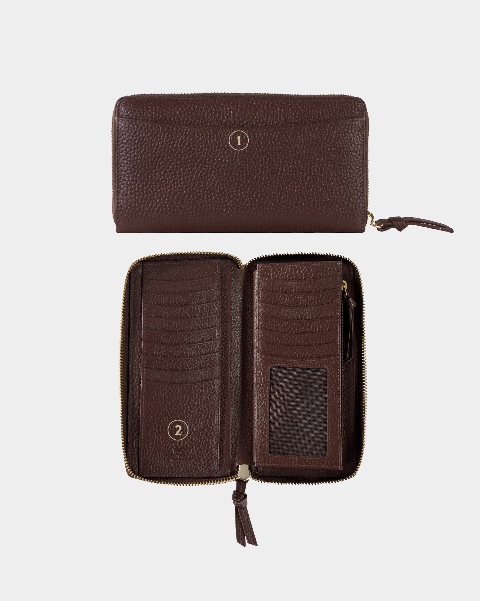 Personalisierung HANNA RFID RV Geldbörse 16CS dark brown
