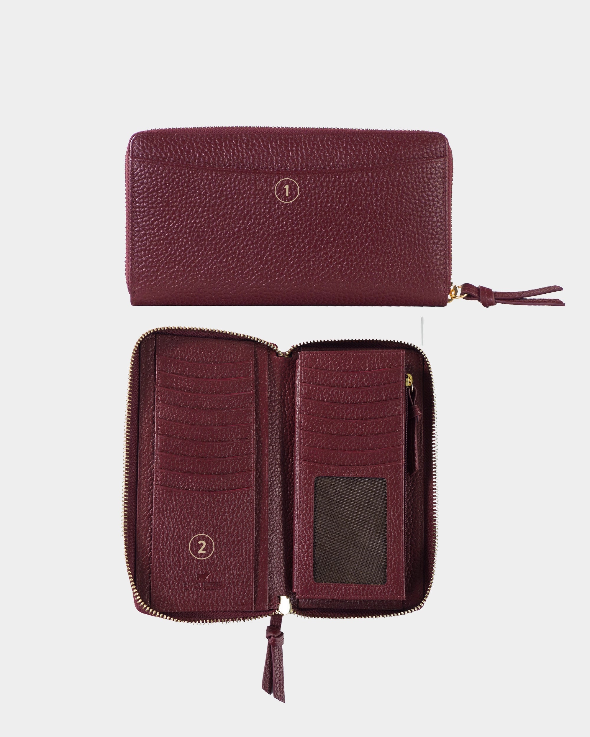 Personalisierung HANNA RFID RV Geldbörse 16CS dark wine