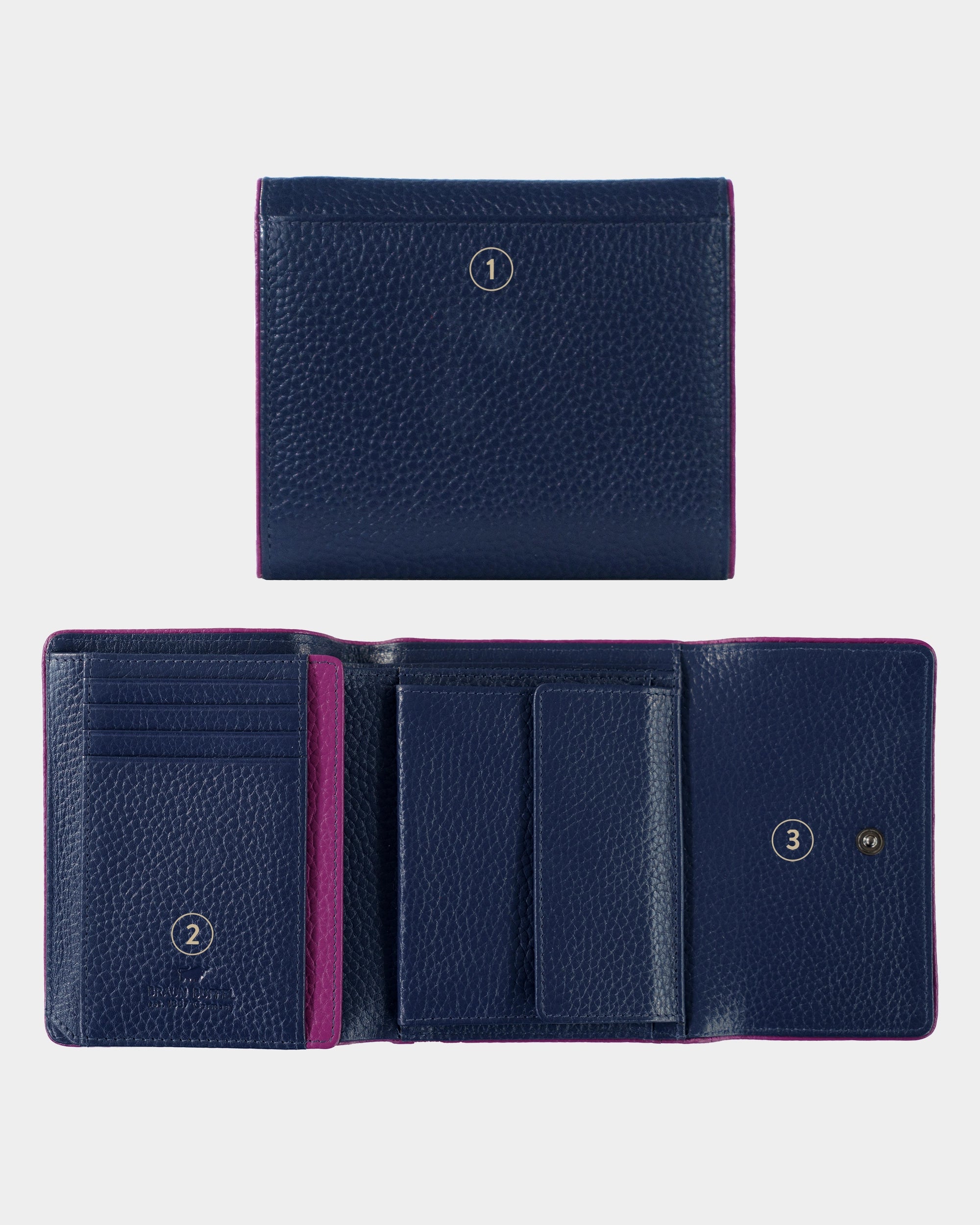 ASTI LIMITED RFID Geldbörse M 8CS dark blue