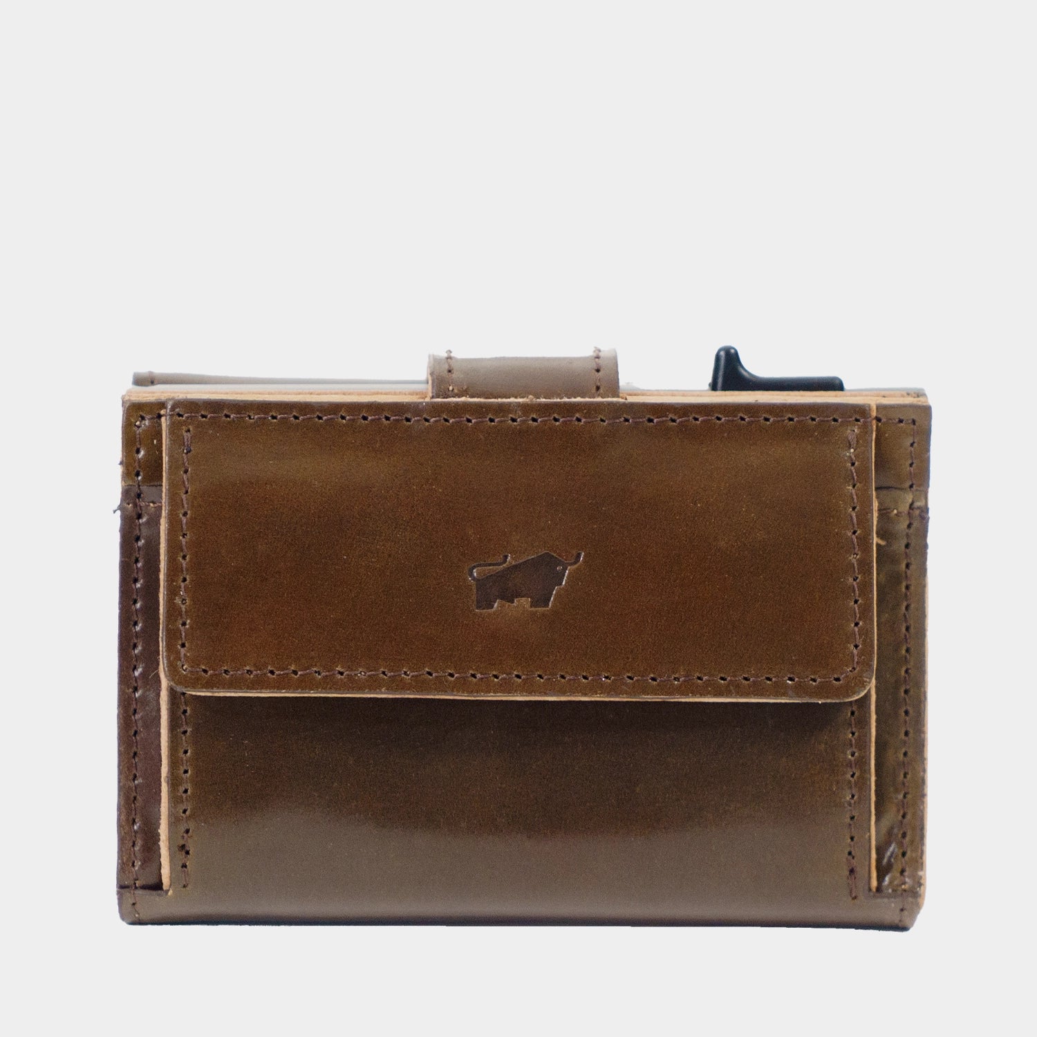 Frontansicht CORDOVAN Slim Wallet Special V2 mustang
