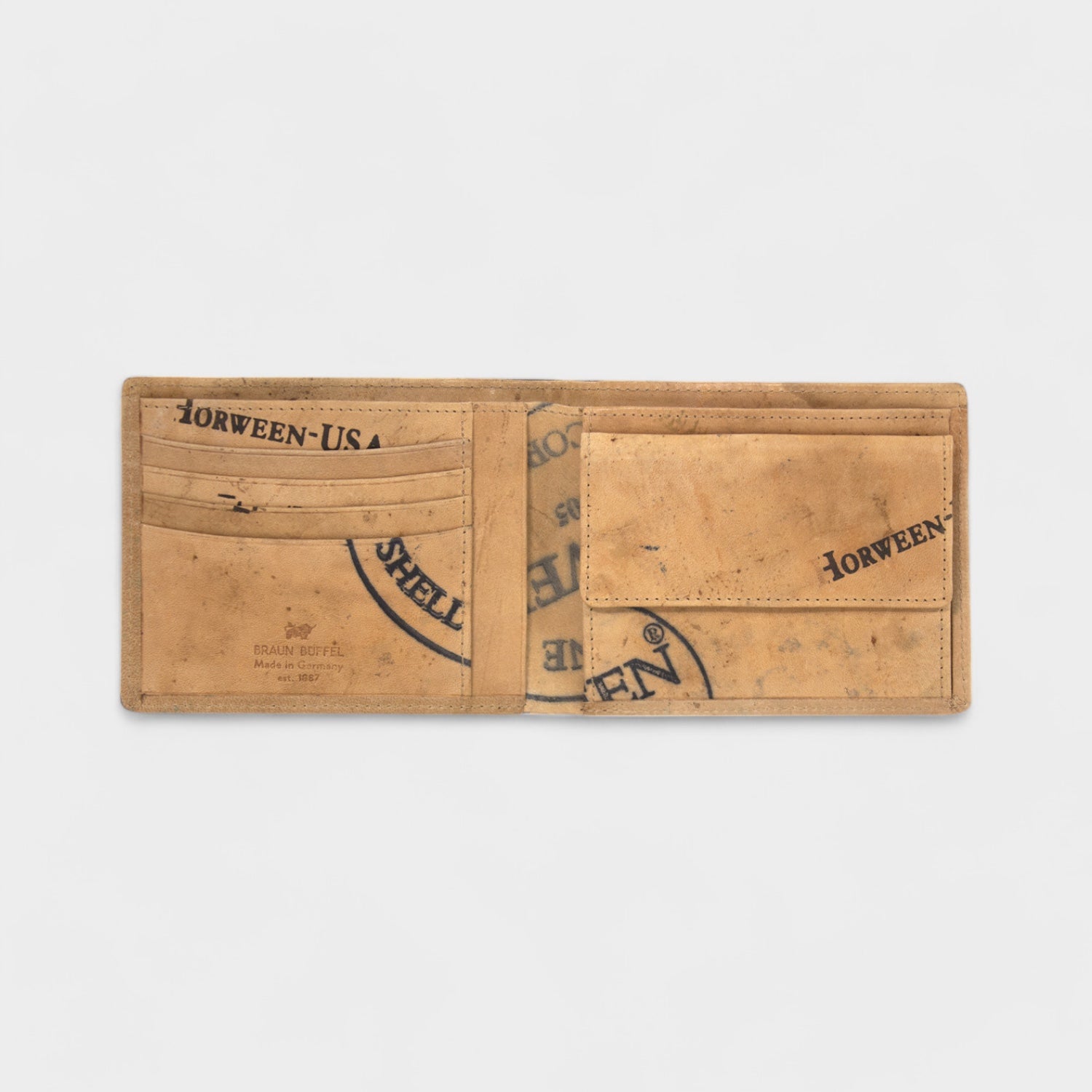 Seitenansicht CORDOVAN Geldbörse S QF mustang