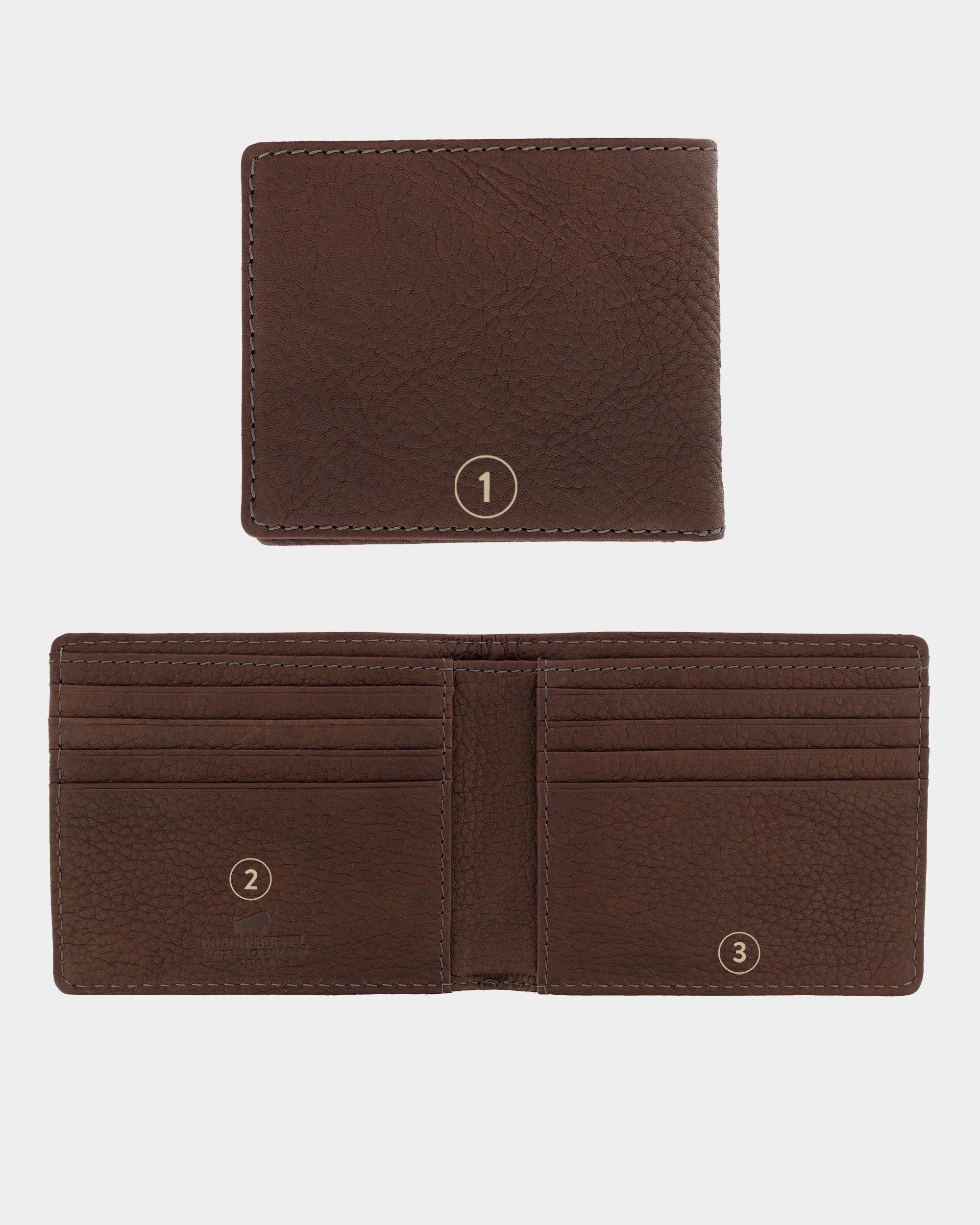 YAK Kartenbörse 8CS dunkelbraun