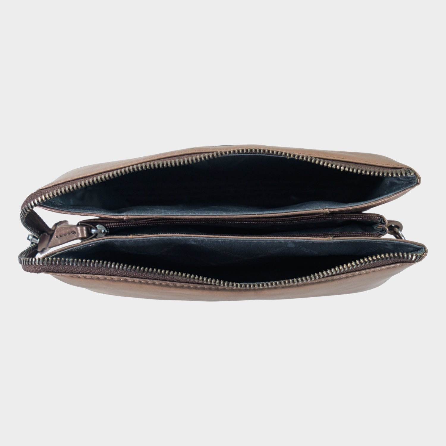 Innenansicht RUBY Umhängetasche bronze