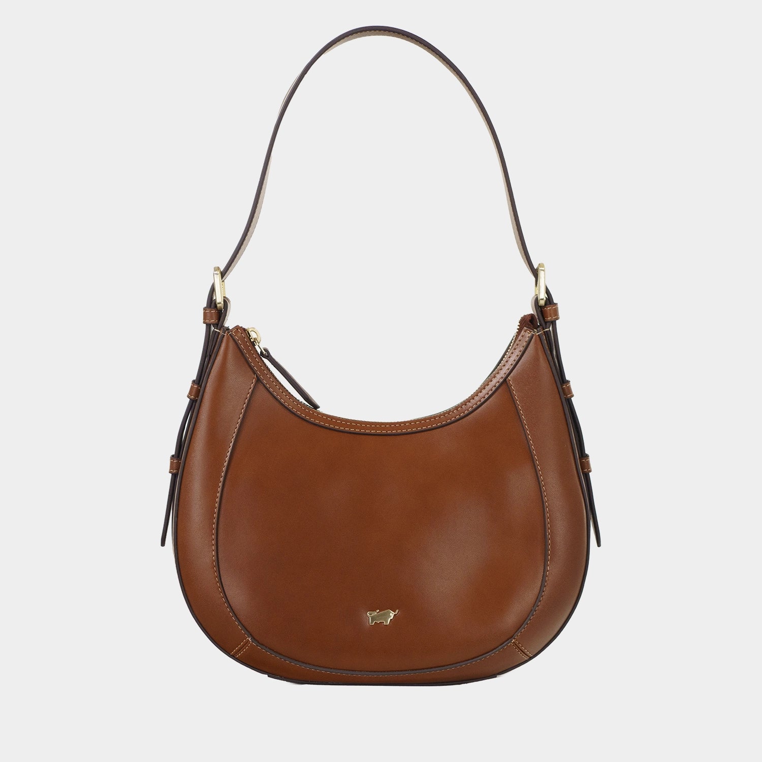 Frontansicht ALICE Hobo Bag S cognac