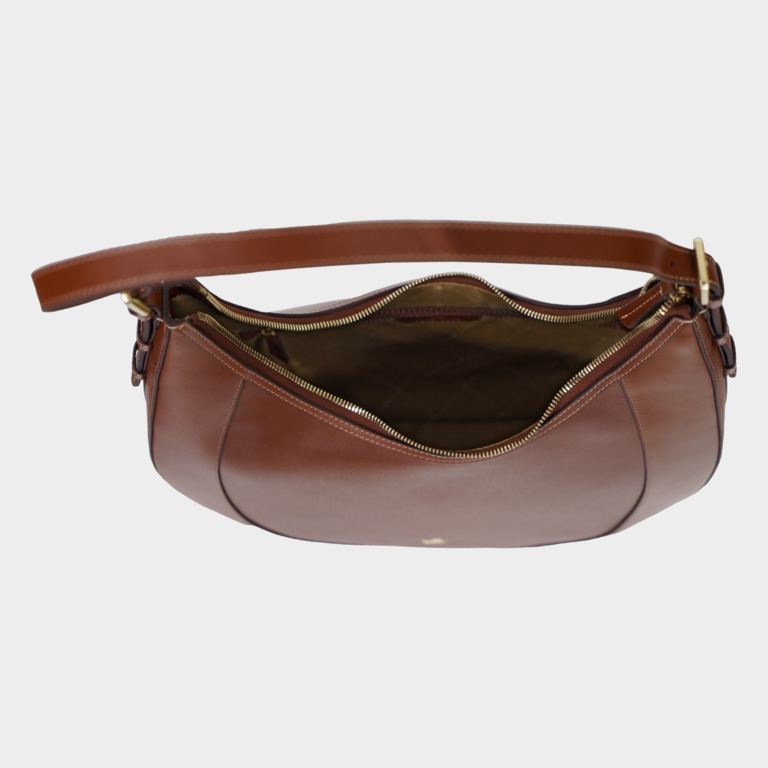 Innenansicht ALICE Hobo Bag M cognac