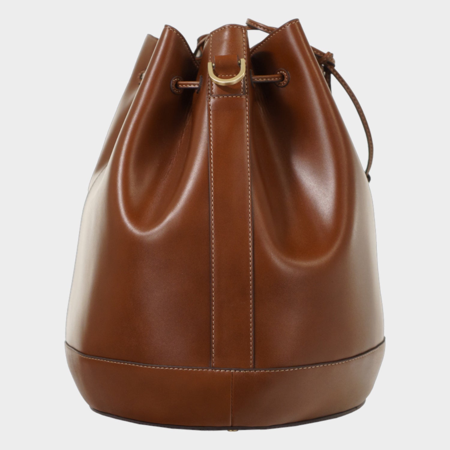 Rückansicht ALICE Bucket Bag cognac