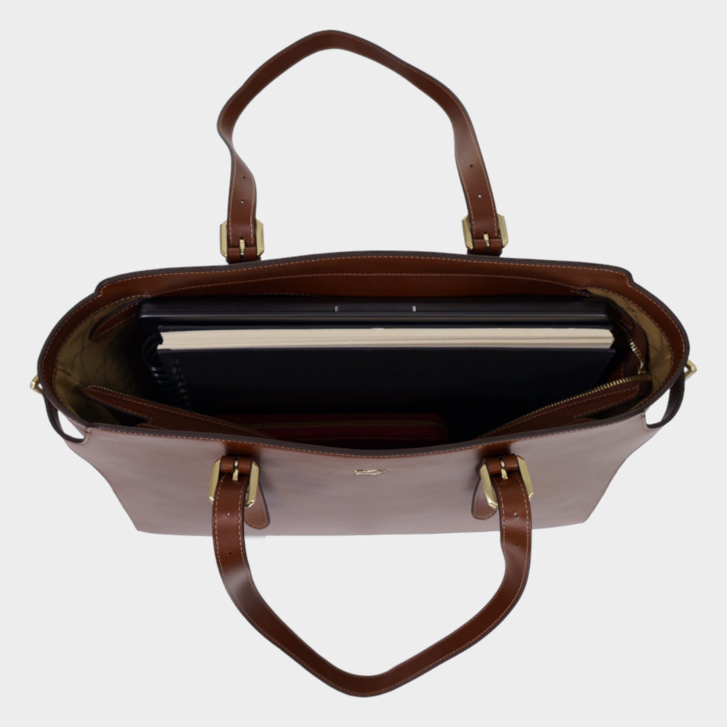 Innenansicht ALICE Shopper cognac