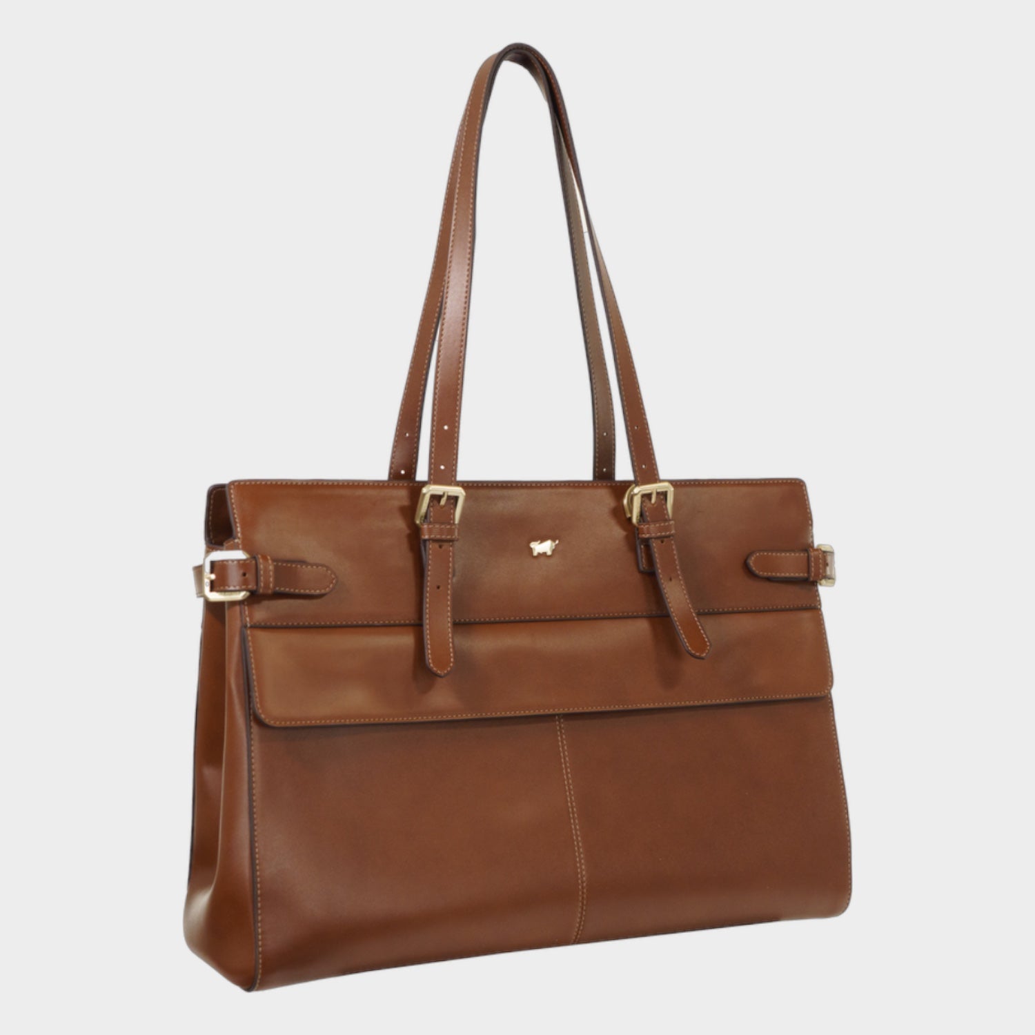 Schrägansicht ALICE Businesstasche cognac