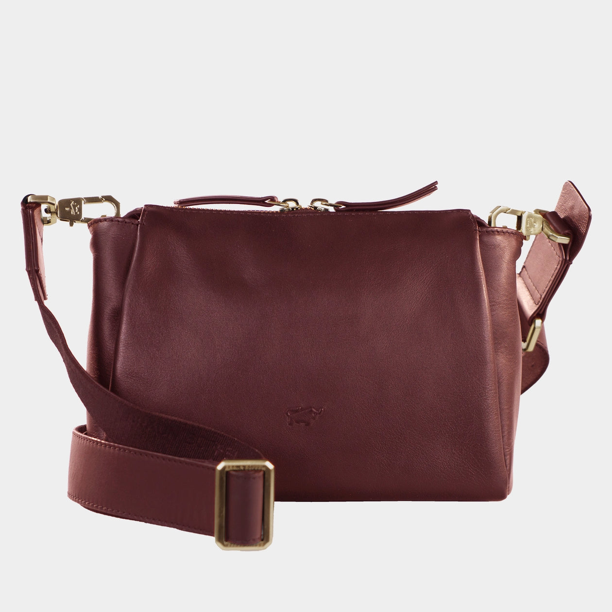 Frontansicht LOTTA Umhängetasche S tawny port