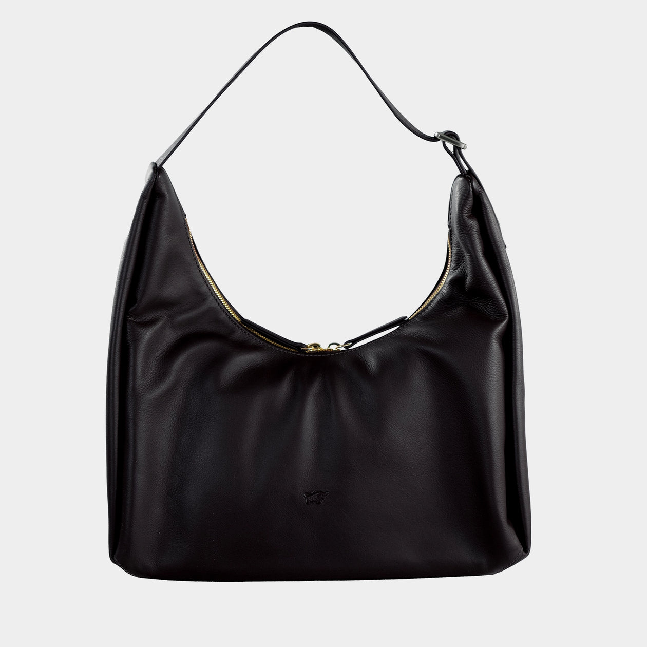 Frontansicht LOTTA Hobo Bag L schwarz