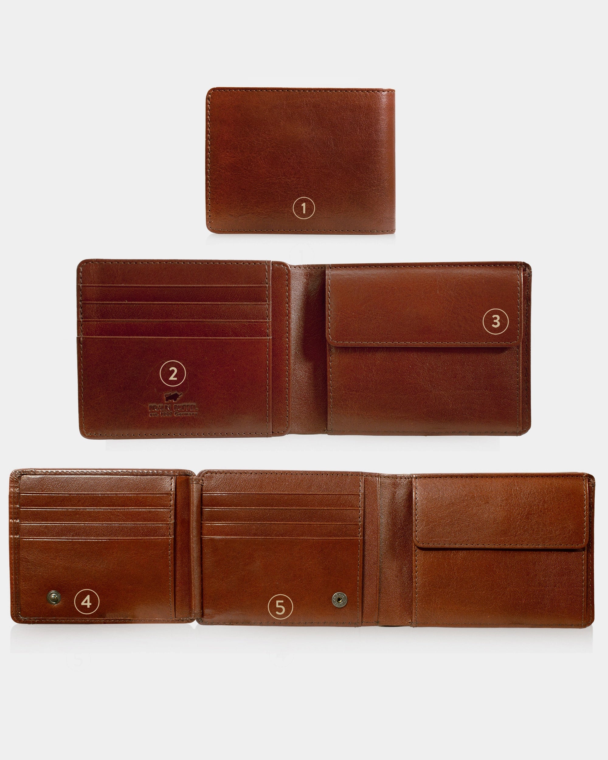 Personalisierung COUNTRY RFID Geldbörse 12CS palisandro