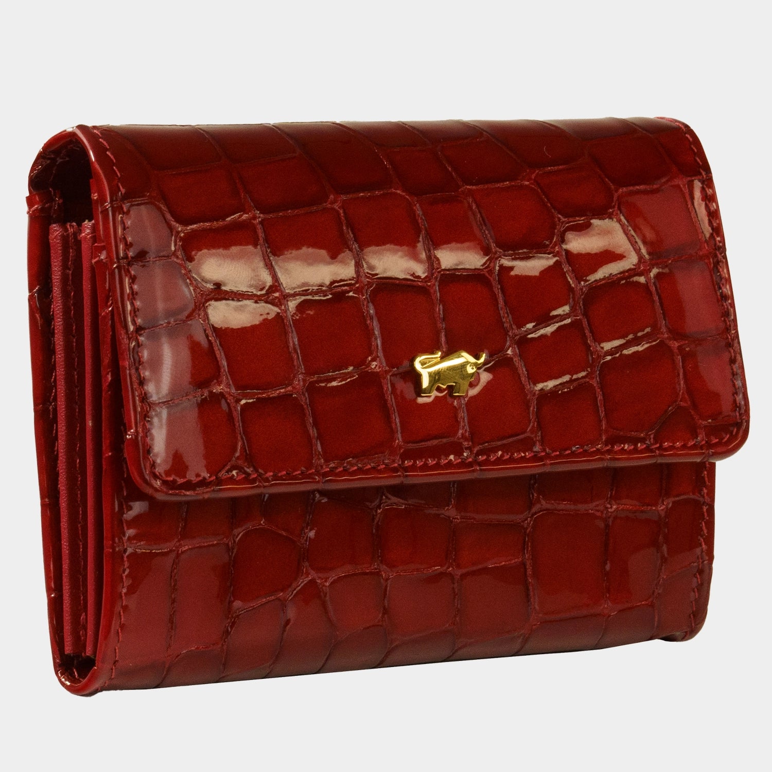 Schrägansicht VERONA Mini Geldbörse rot