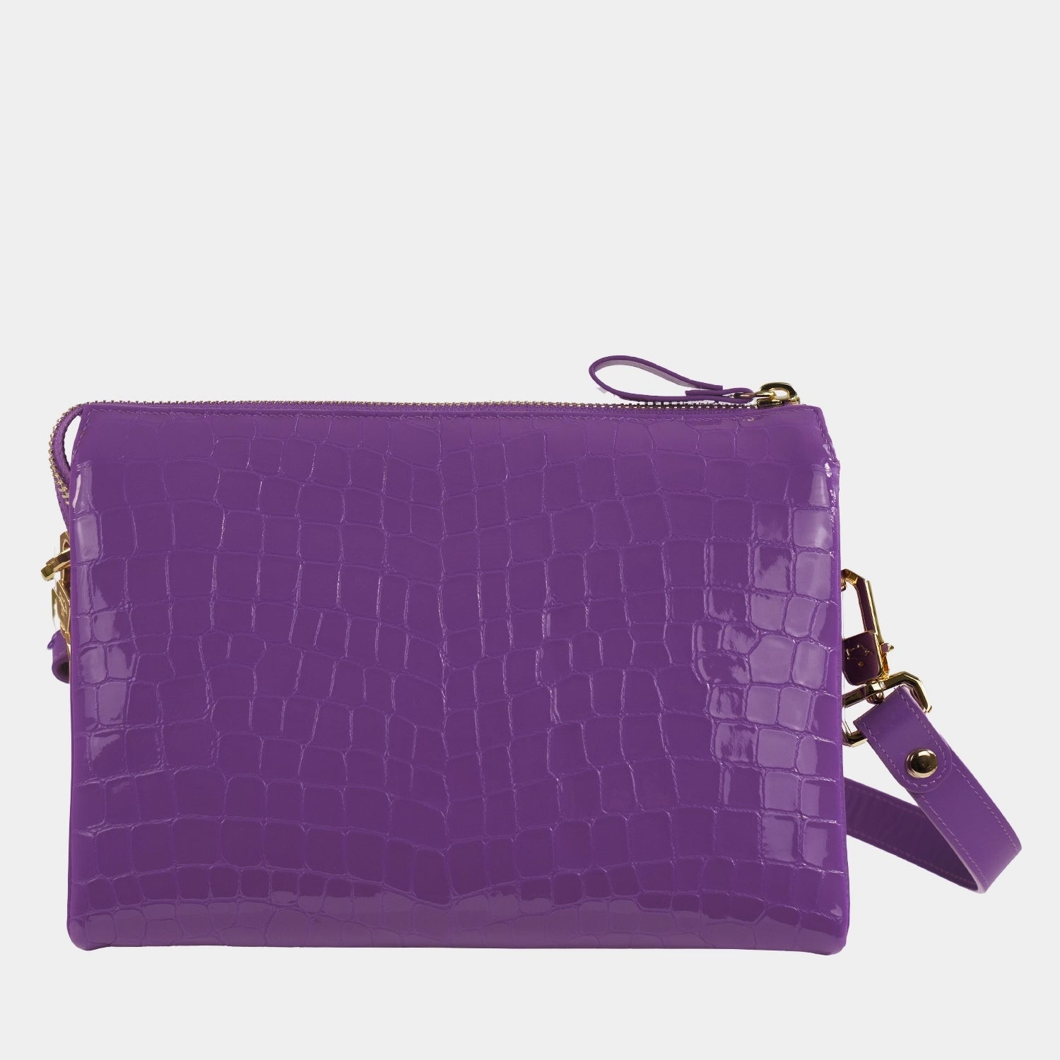 Rückansicht VERONA Umhängetasche purple