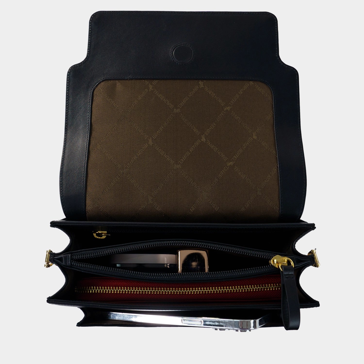 Innenansicht VERONA Umhängetasche M schwarz