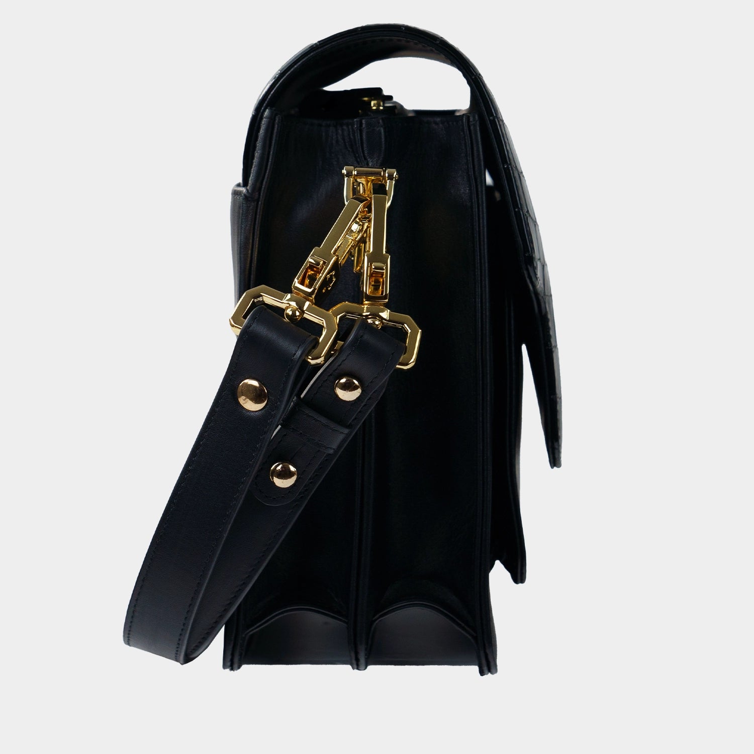 Seitenansicht VERONA Umhängetasche M schwarz