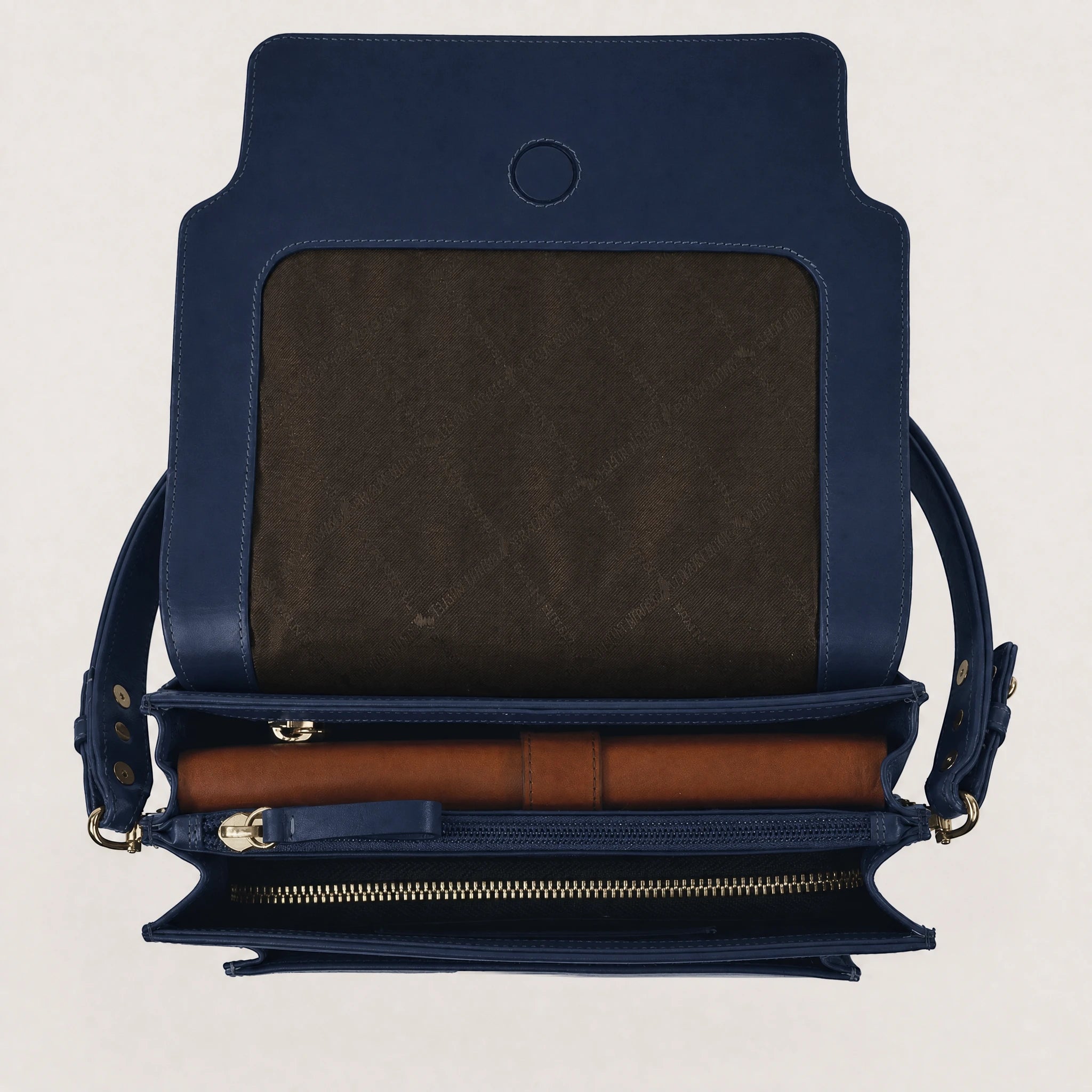 Innenansicht VERONA Umhängetasche M dark navy