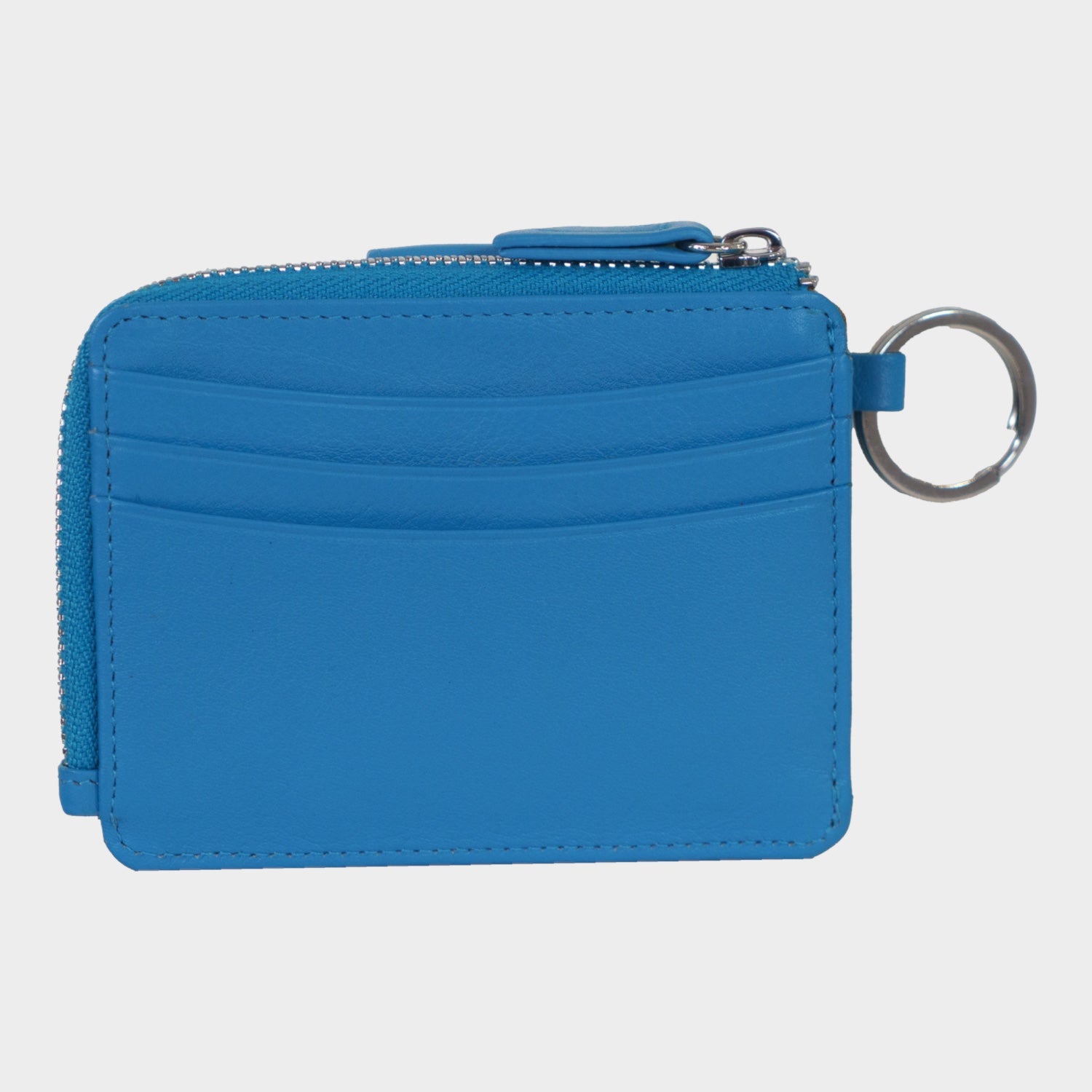 Rückansicht JOY RFID Kartenbörse mit Schlüsselring 8CS indigo blue