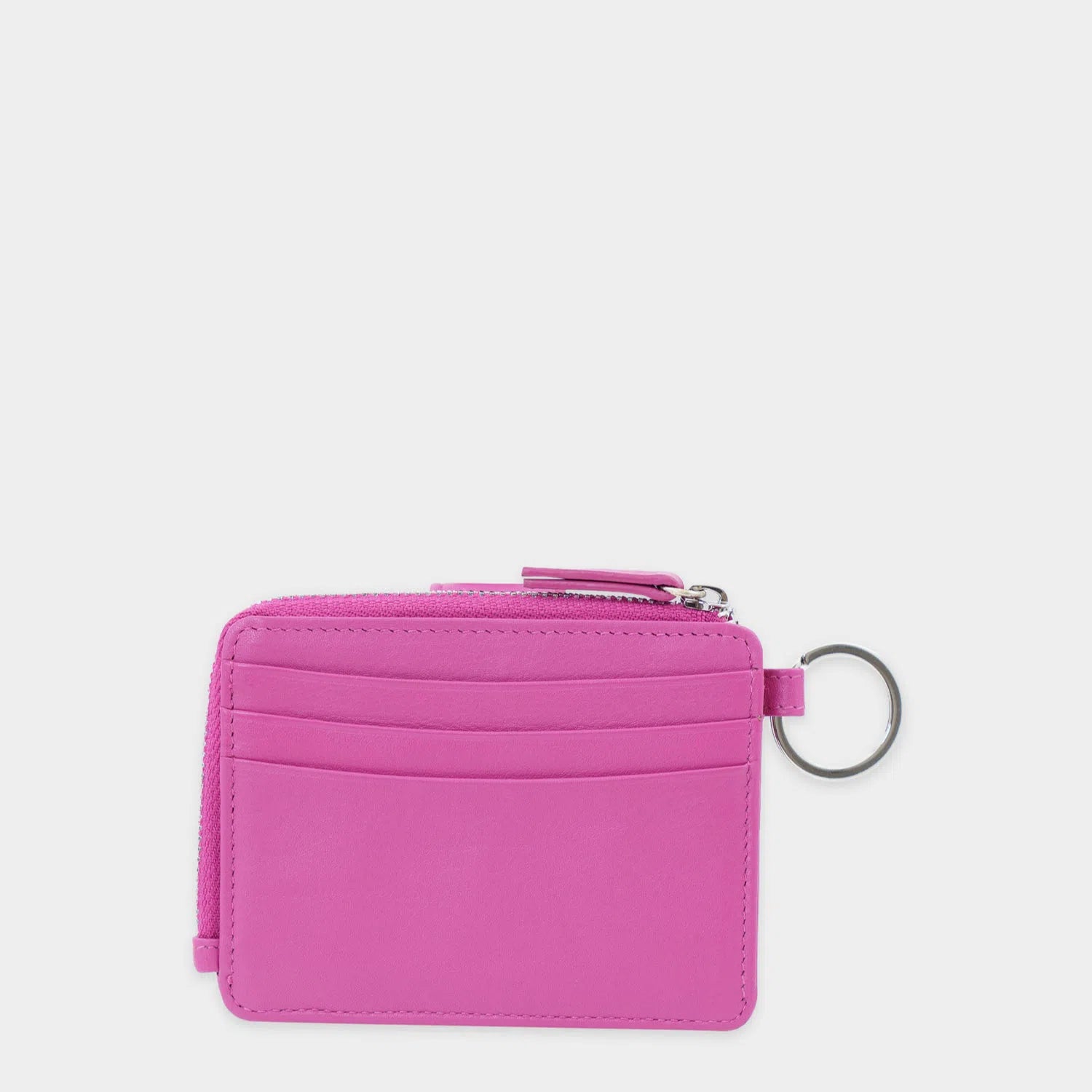 Rückansicht JOY RFID Kartenbörse mit Schlüsselring 12CS pink