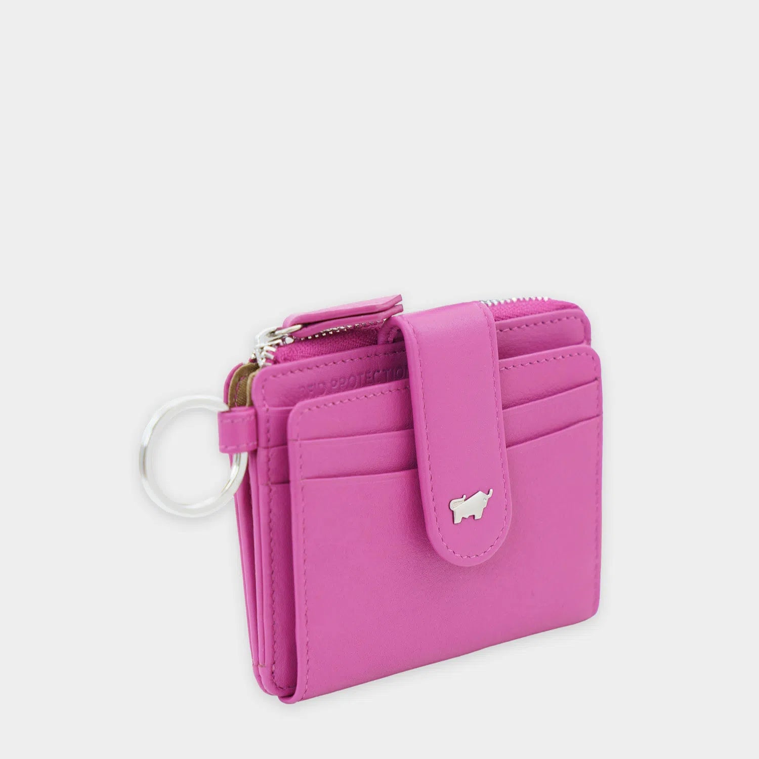 Schrägansicht JOY RFID Kartenbörse mit Schlüsselring 12CS pink hover