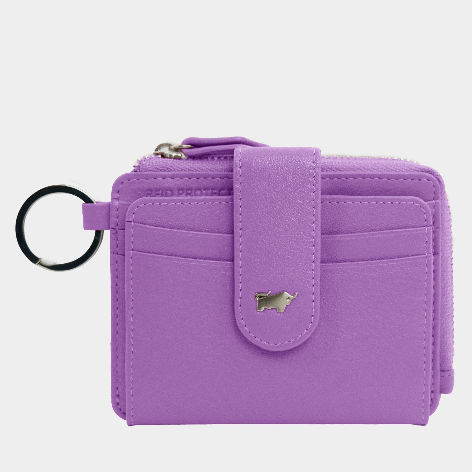 Frontansicht JOY RFID Kartenbörse mit Schlüsselring 12CS amethyst